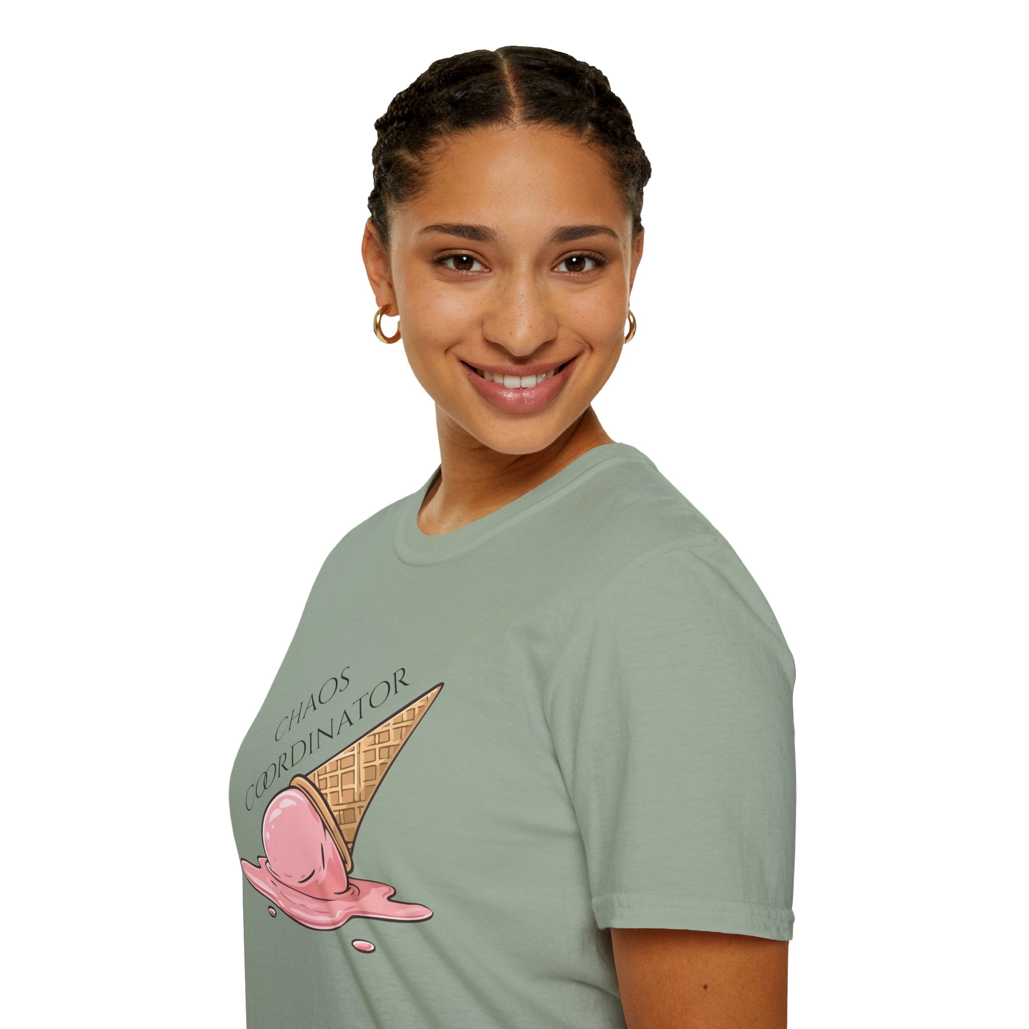 Chaos Coordinator T-Shirt — Cute Melted Ice Cream Graphic Tee
