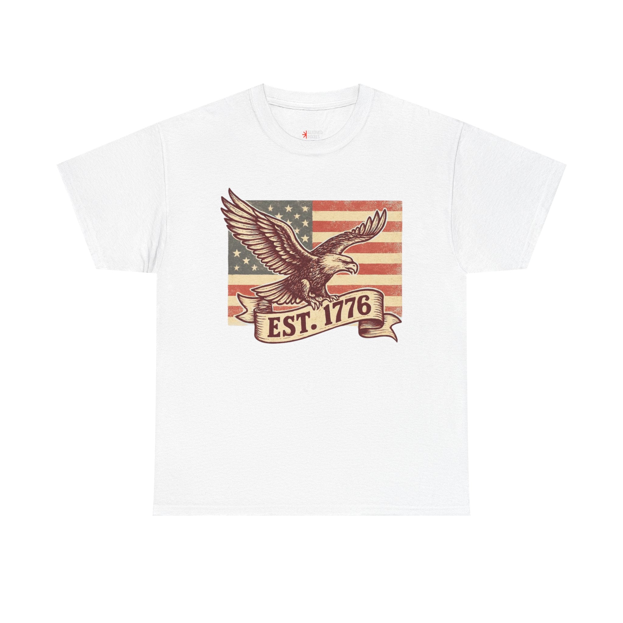 Patriotic Eagle T-Shirt - EST. 1776 Vintage American Flag Tee