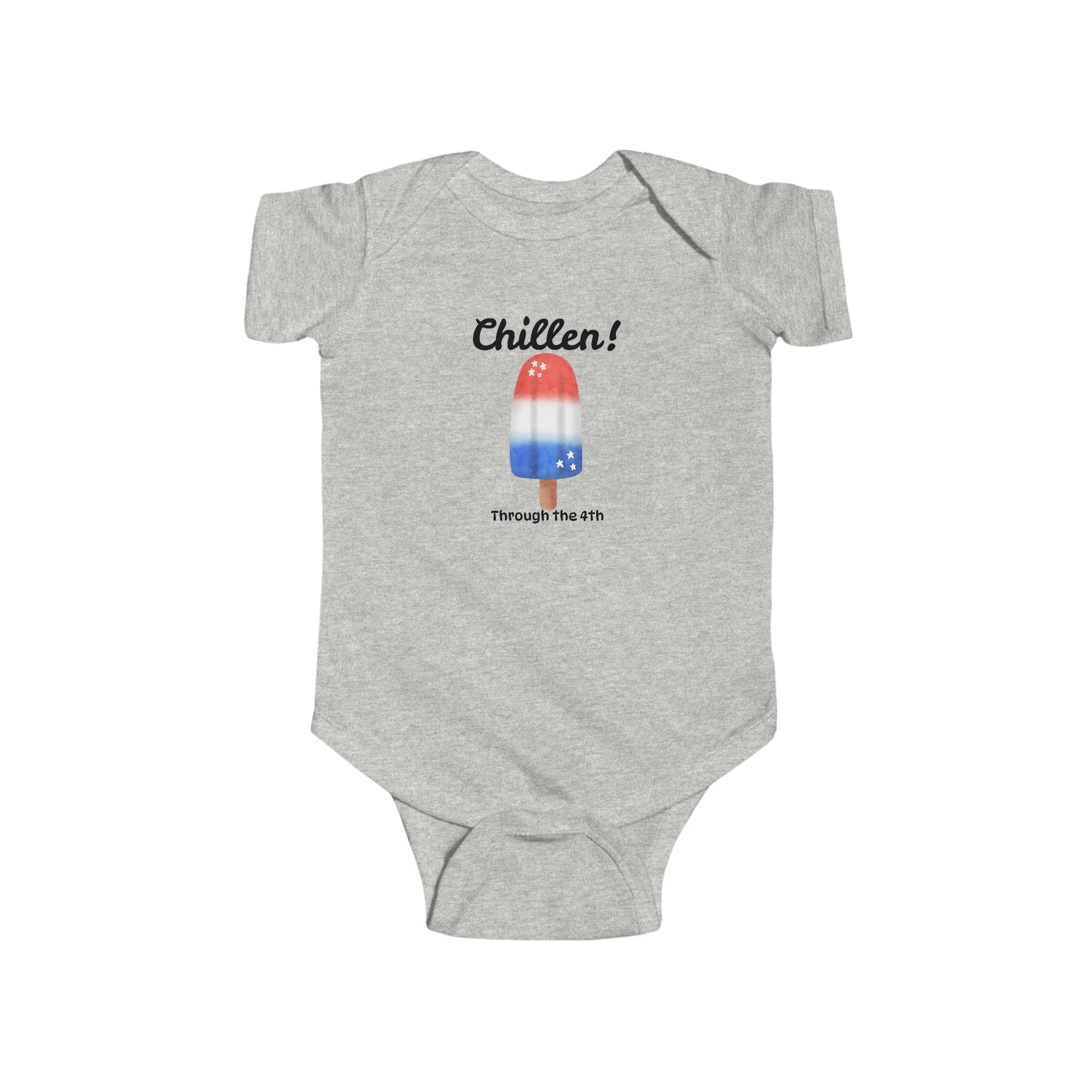 Baby Bodysuit "Chillen!" Patriotic Popsicle 4th of July Onesie