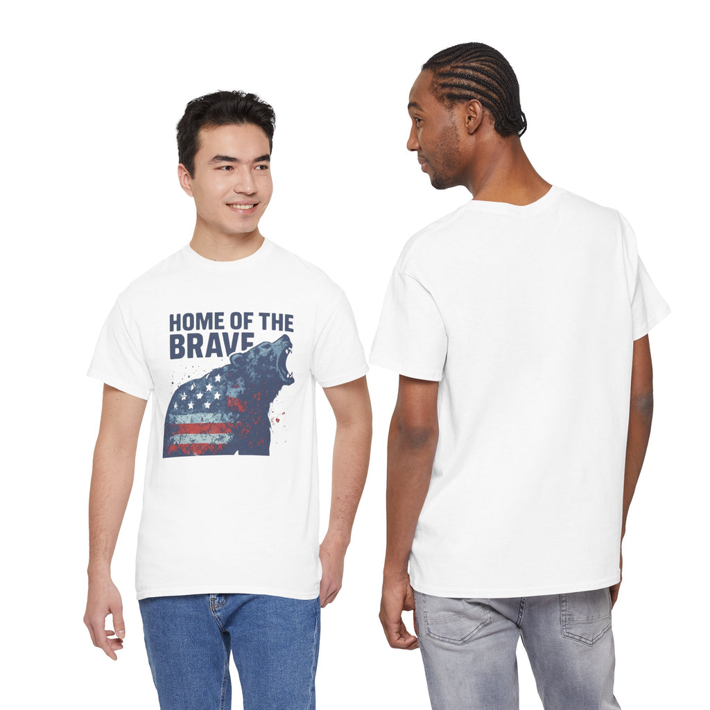 Patriotic "Home of the Brave" Bear Tee