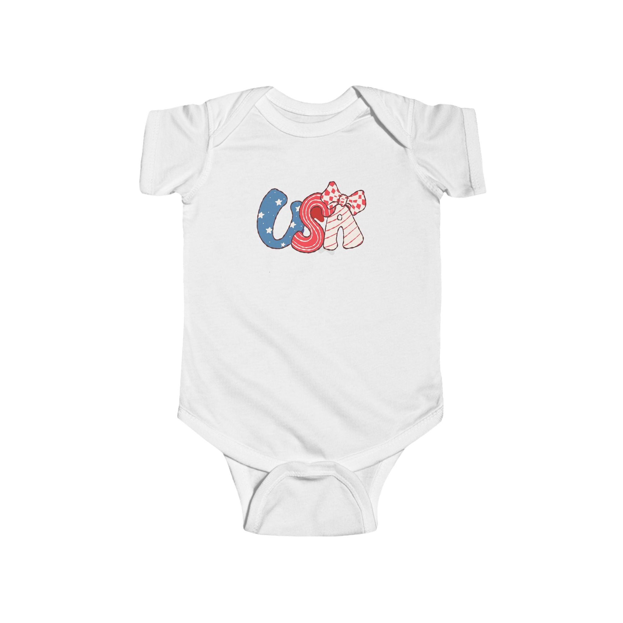 USA Stars & Stripes Infant Bodysuit — Patriotic Red White Blue Baby Onesie