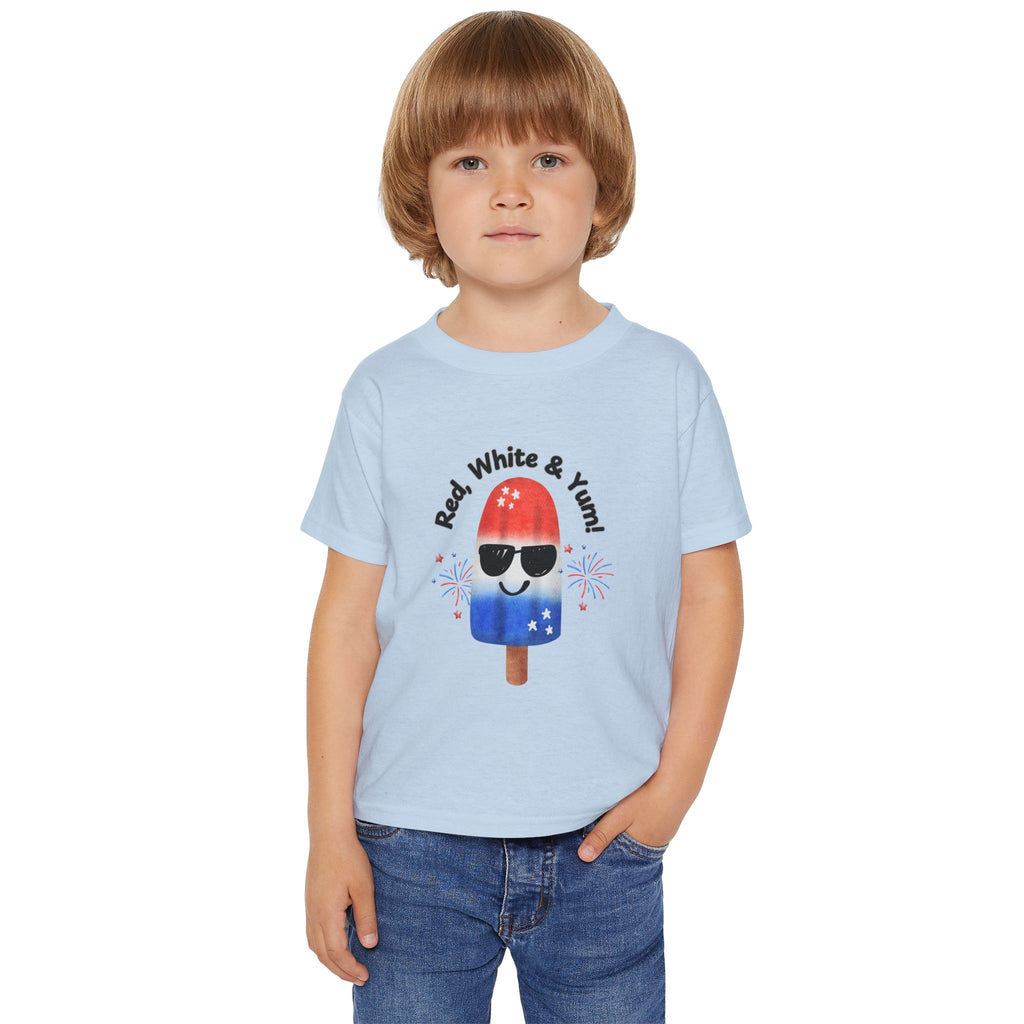 Toddler T-Shirt — "Red, White & Yum!" Patriotic Popsicle Tee