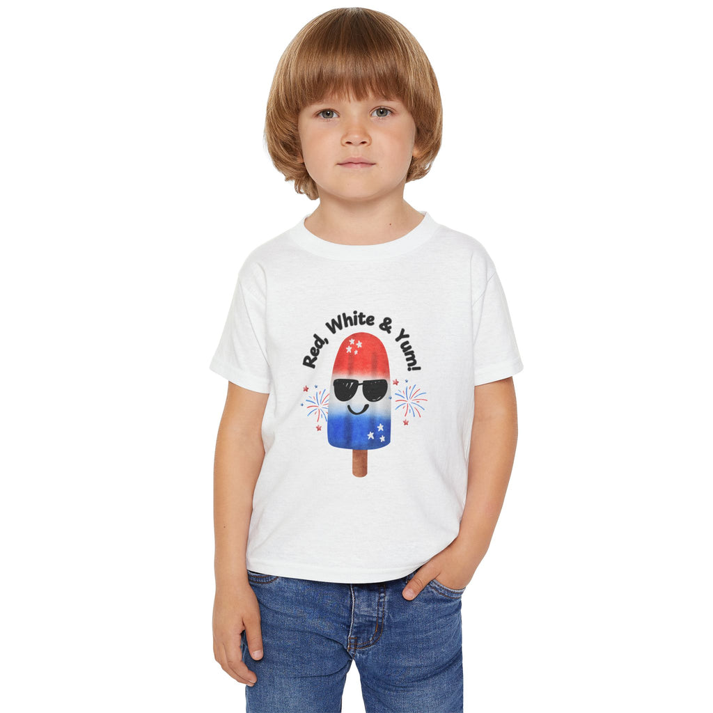 Toddler T-Shirt — "Red, White & Yum!" Patriotic Popsicle Tee