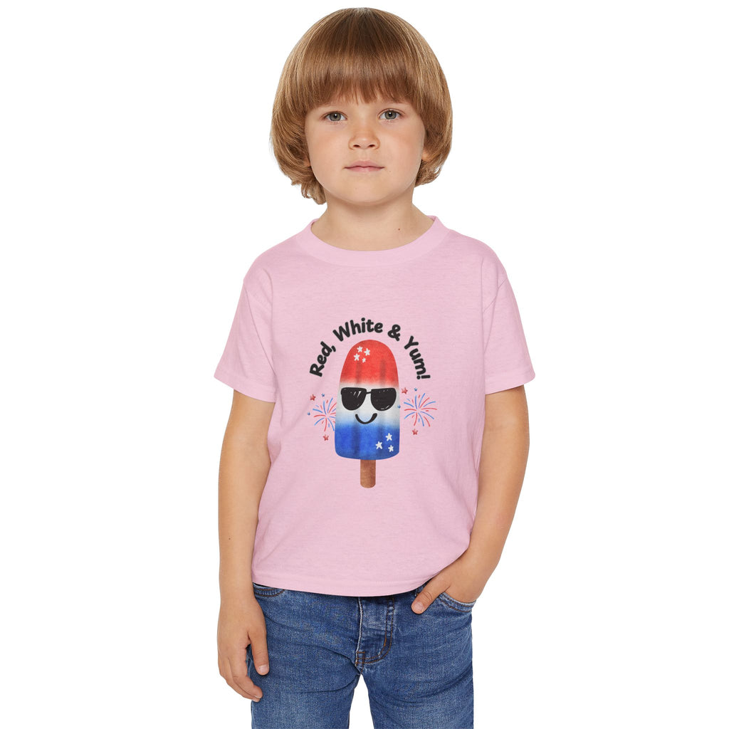 Toddler T-Shirt — "Red, White & Yum!" Patriotic Popsicle Tee