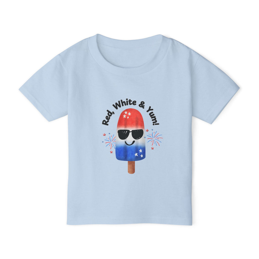 Toddler T-Shirt — "Red, White & Yum!" Patriotic Popsicle Tee