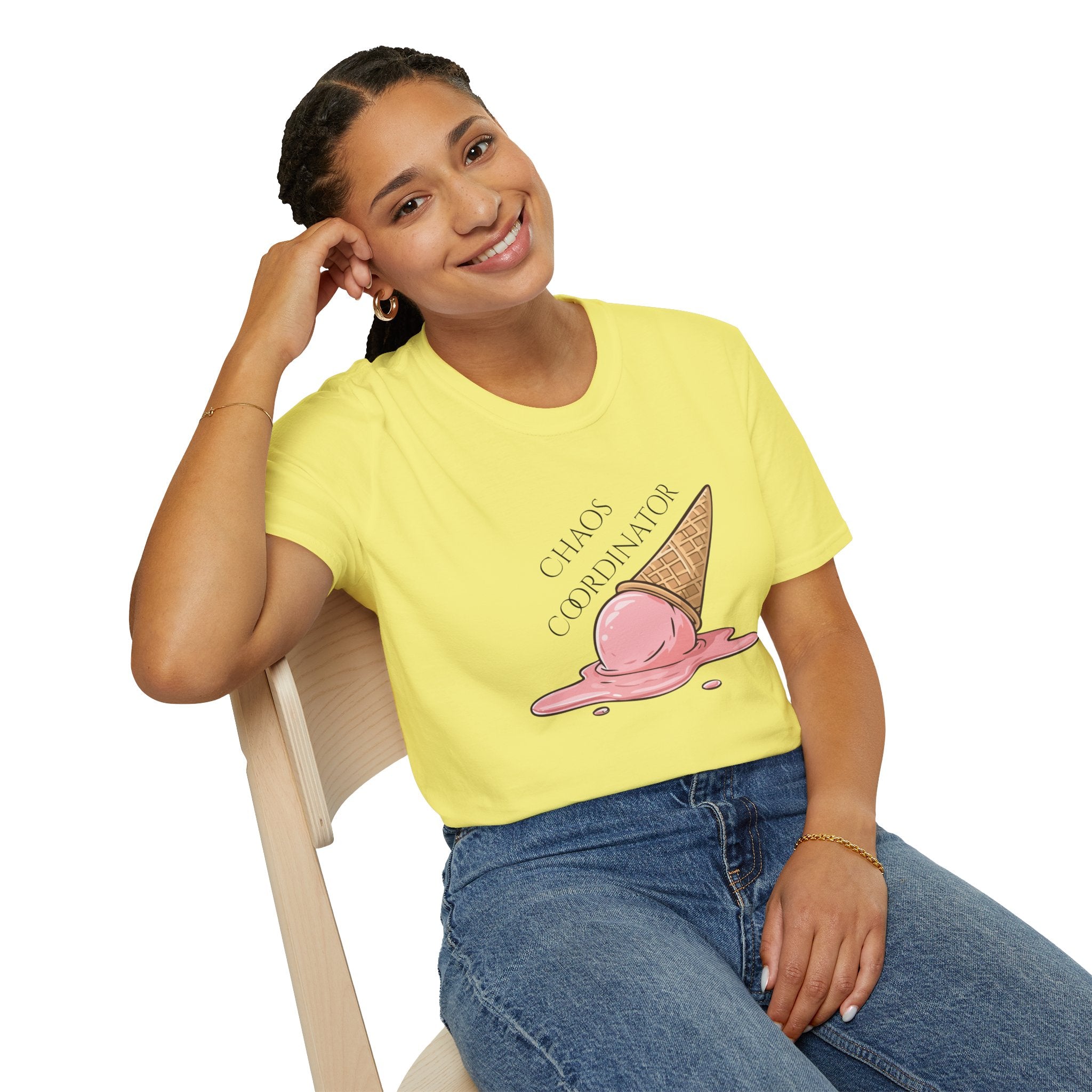 Chaos Coordinator T-Shirt — Cute Melted Ice Cream Graphic Tee