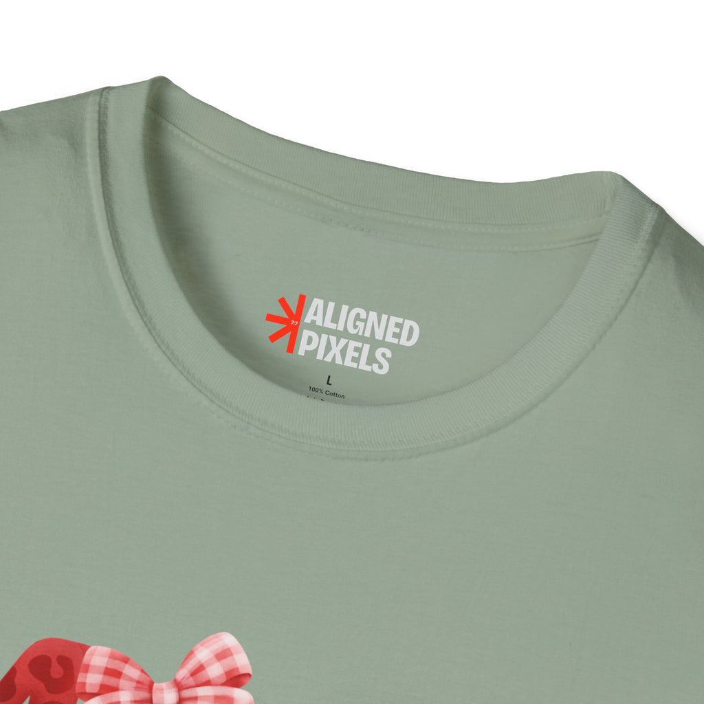 Mom Baseball Heart T-Shirt — Floral Red "MOM" Soft Tee