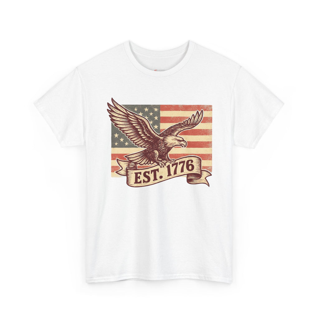 Patriotic Eagle T-Shirt - EST. 1776 Vintage American Flag Tee