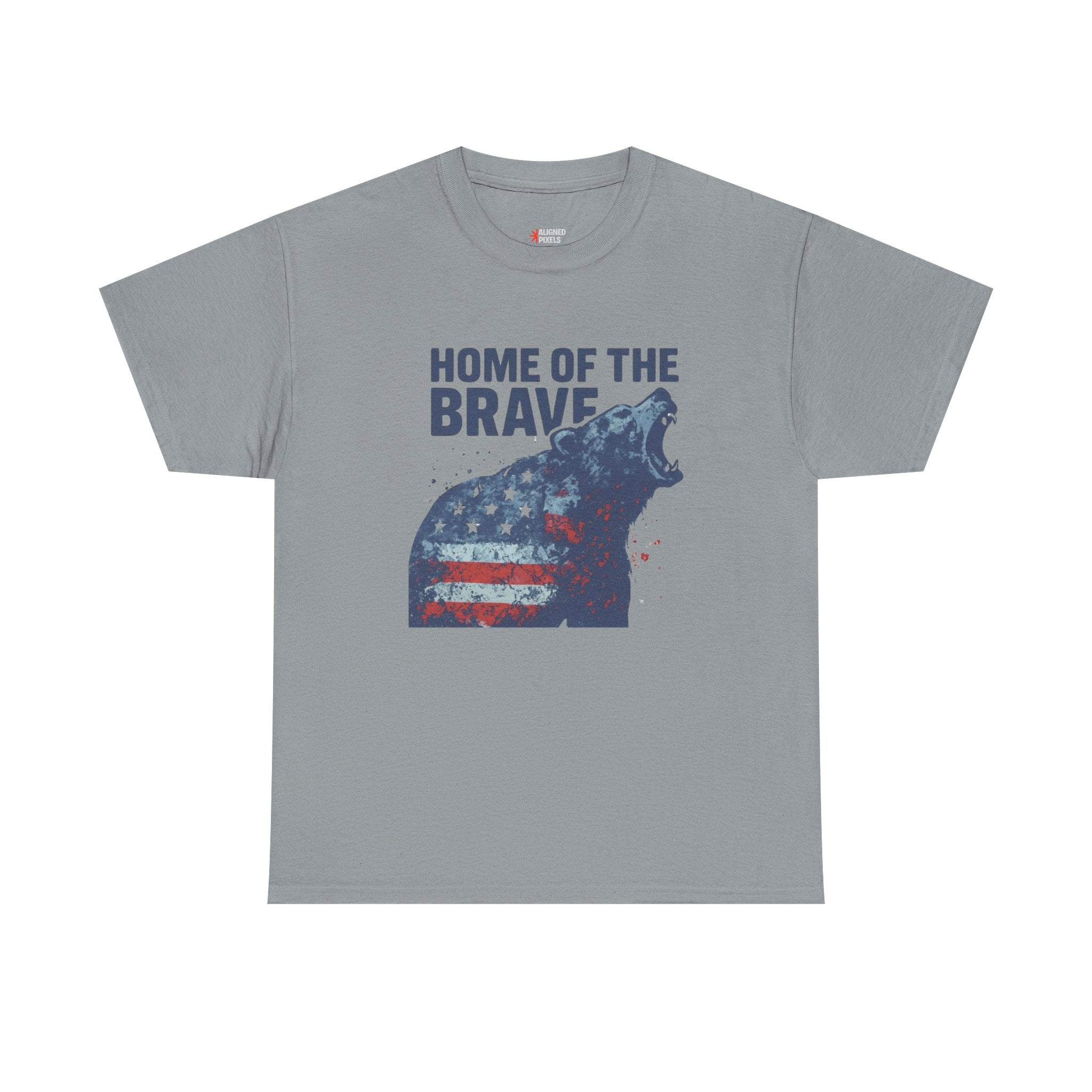Patriotic "Home of the Brave" Bear Tee