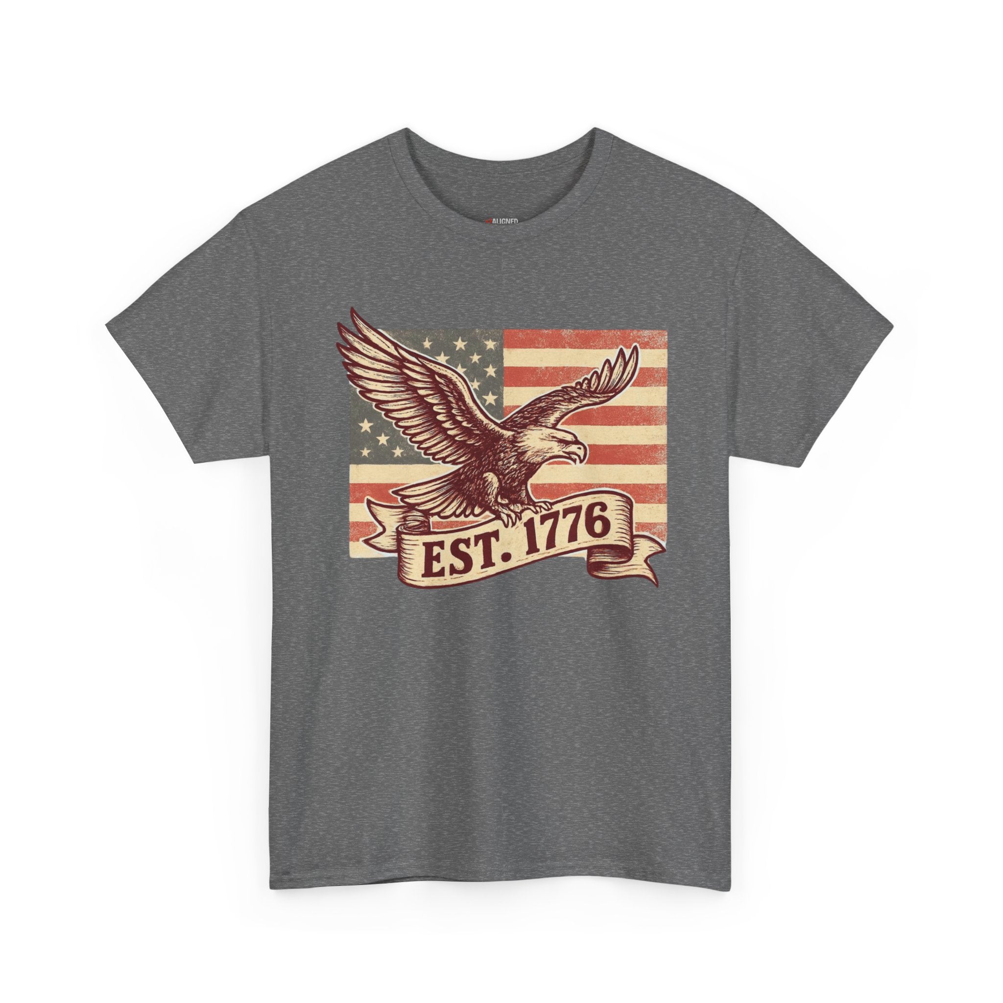 Patriotic Eagle T-Shirt - EST. 1776 Vintage American Flag Tee