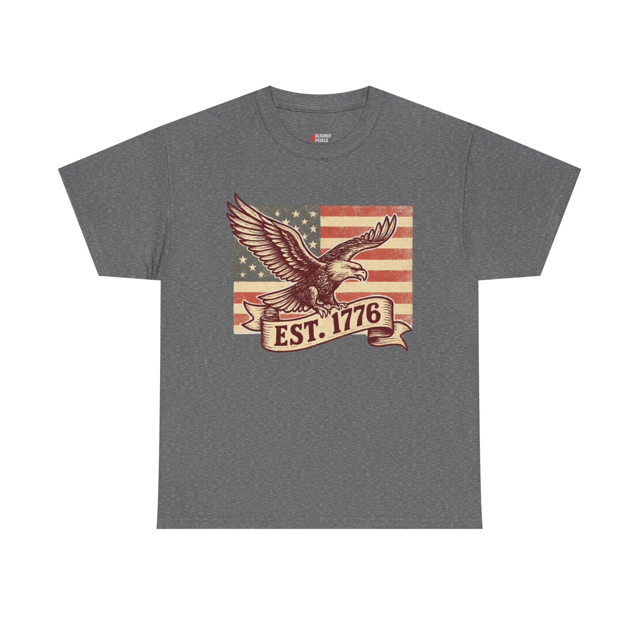 Patriotic Eagle T-Shirt - EST. 1776 Vintage American Flag Tee