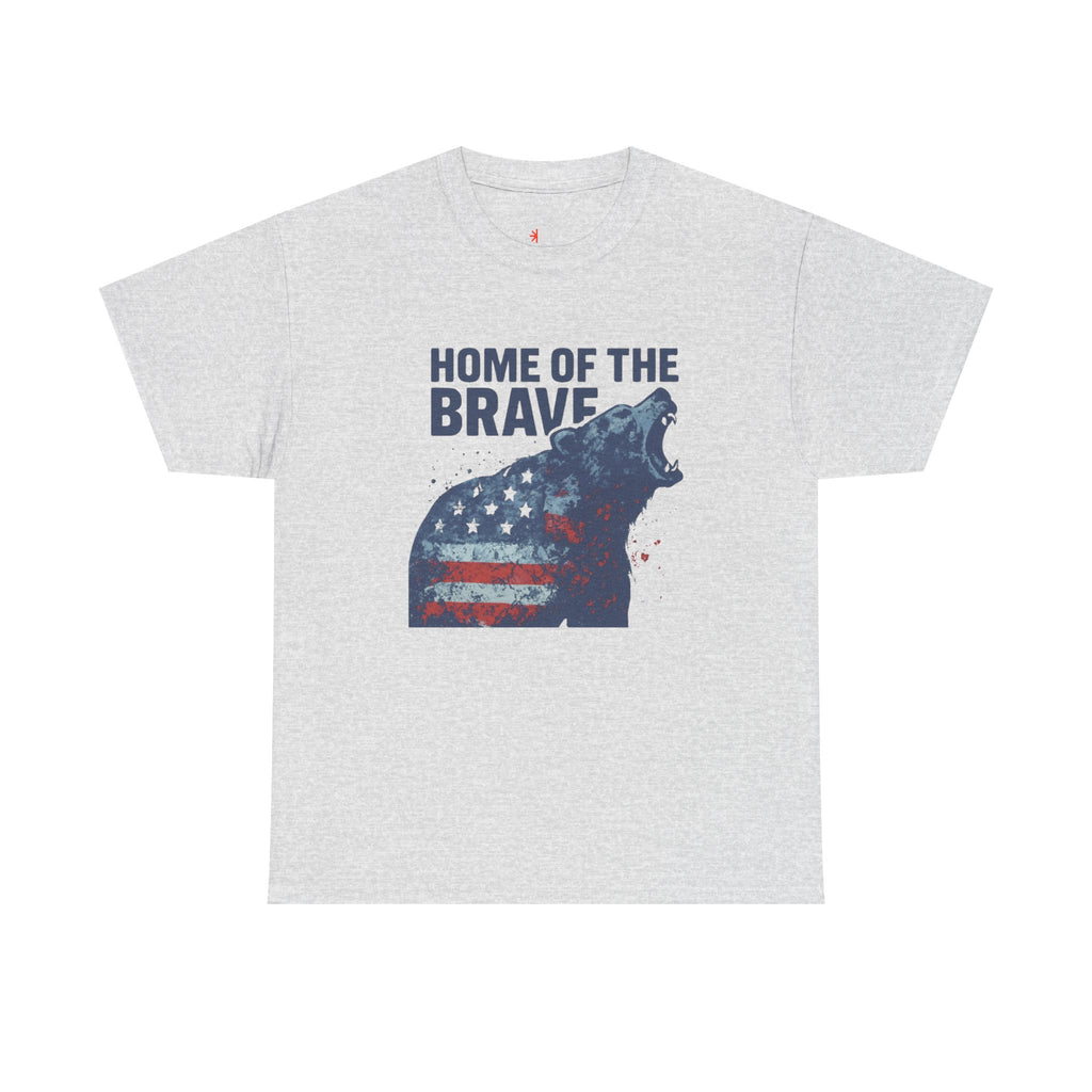 Patriotic "Home of the Brave" Bear Tee