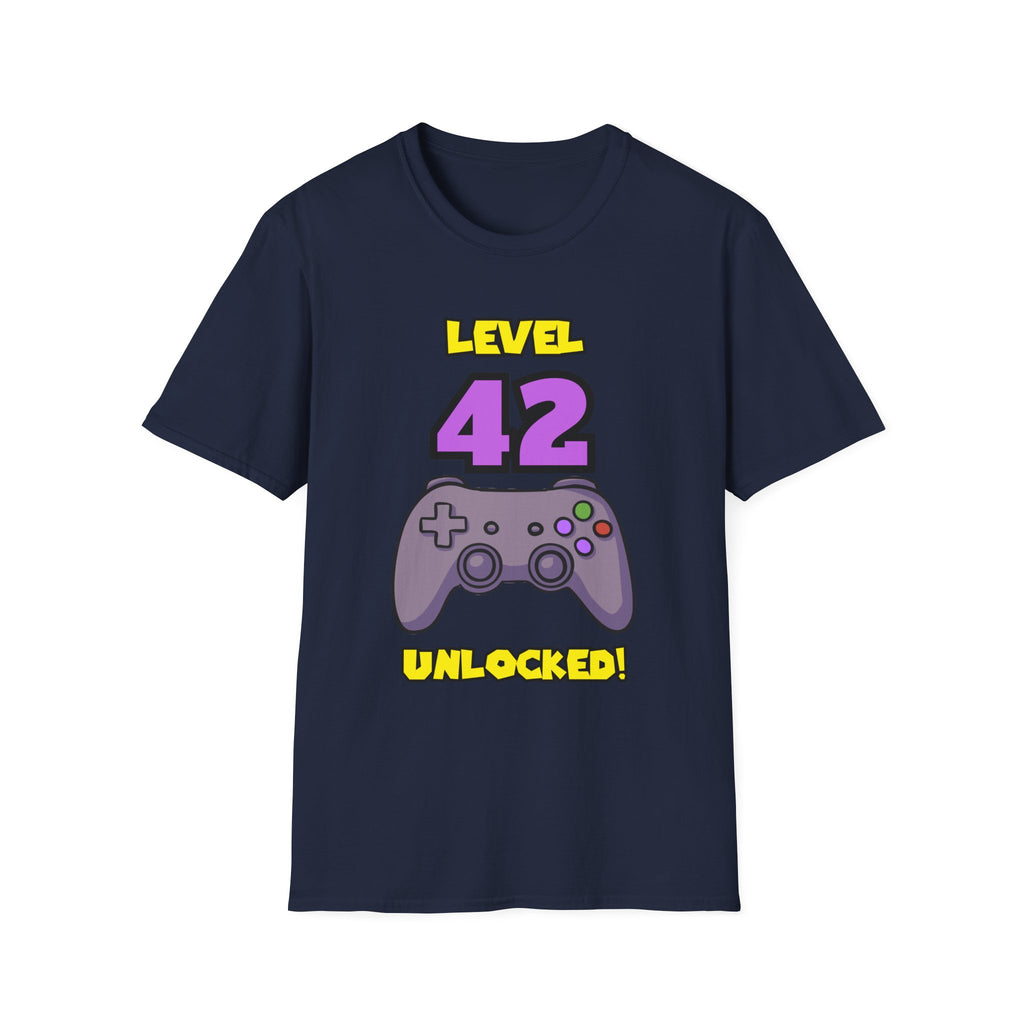 Level 42 Unlocked Gamer T-Shirt — "The Legend" Birthday Gift