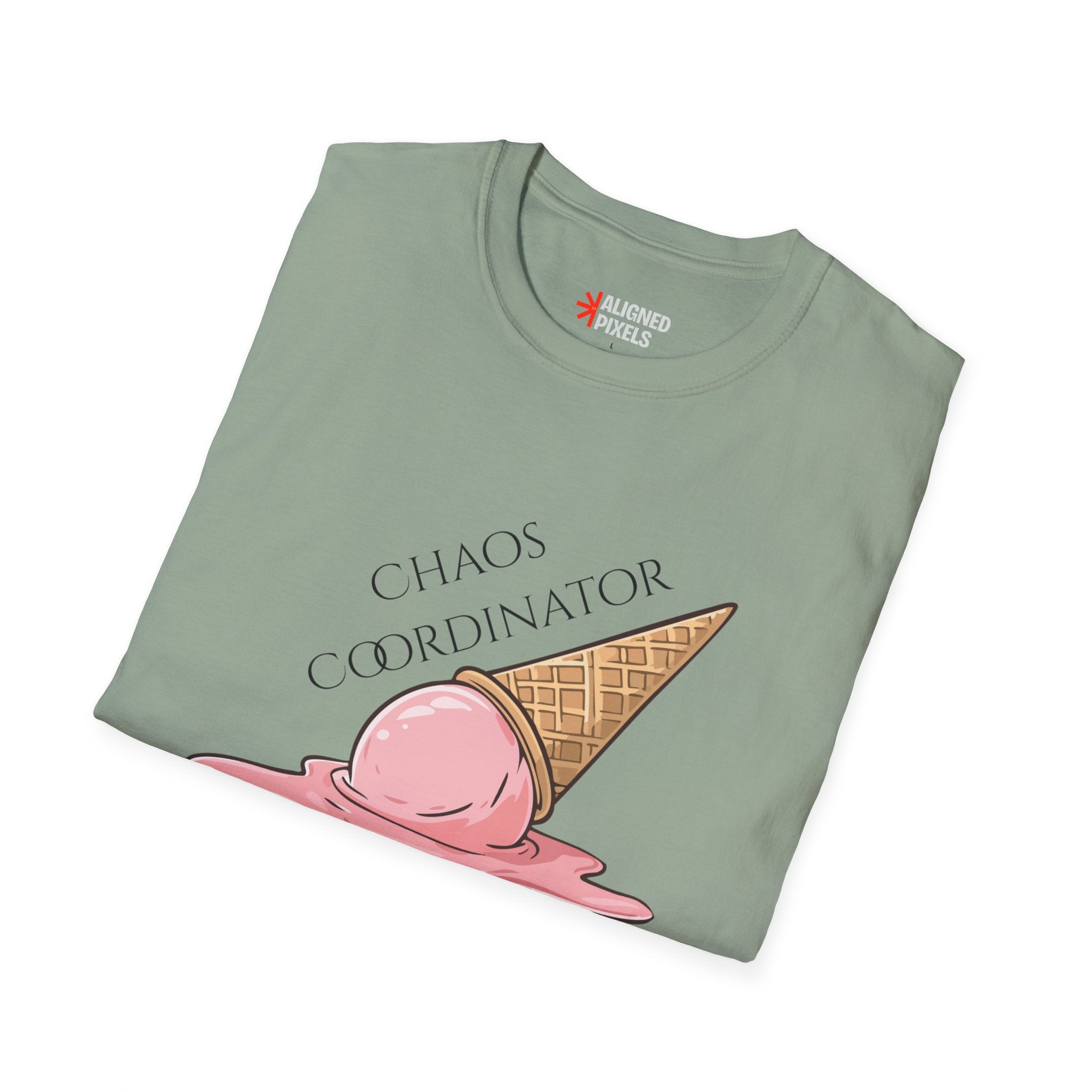 Chaos Coordinator T-Shirt — Cute Melted Ice Cream Graphic Tee