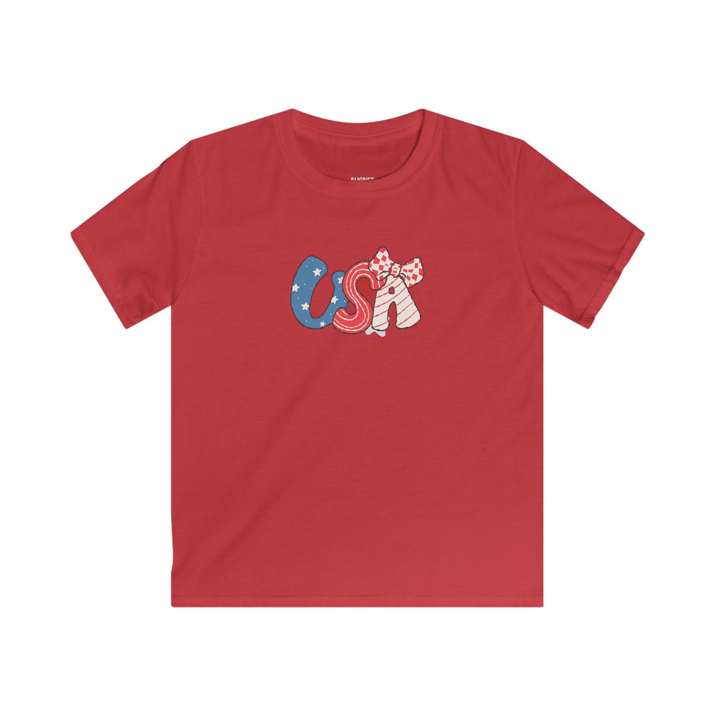 Kids USA Patriotic 'USA' Tee — Red White & Blue Fourth of July Shirt for Boys & Girls