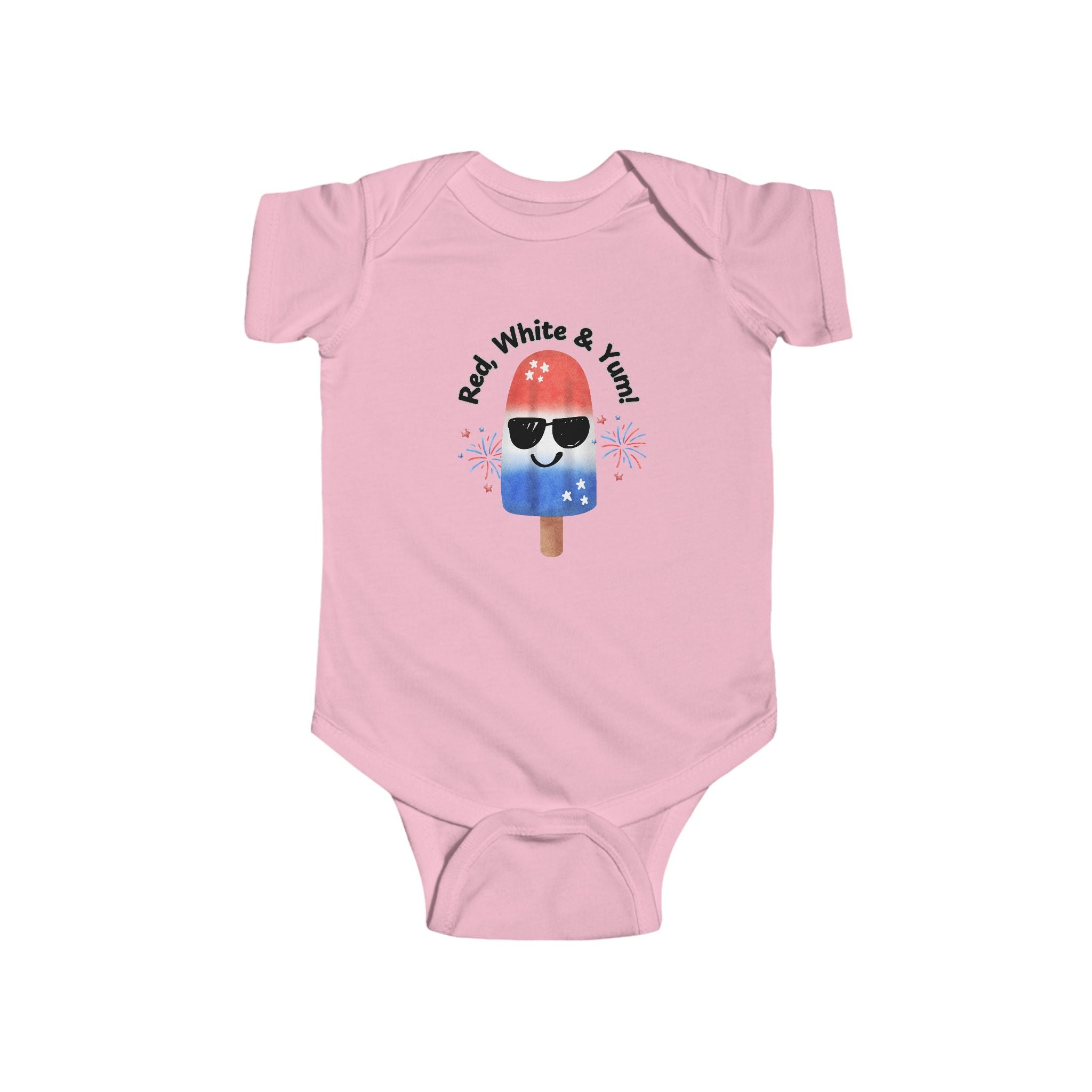 Red, White & Yummy Popsicle Baby Bodysuit — 4th of July Infant Onesie