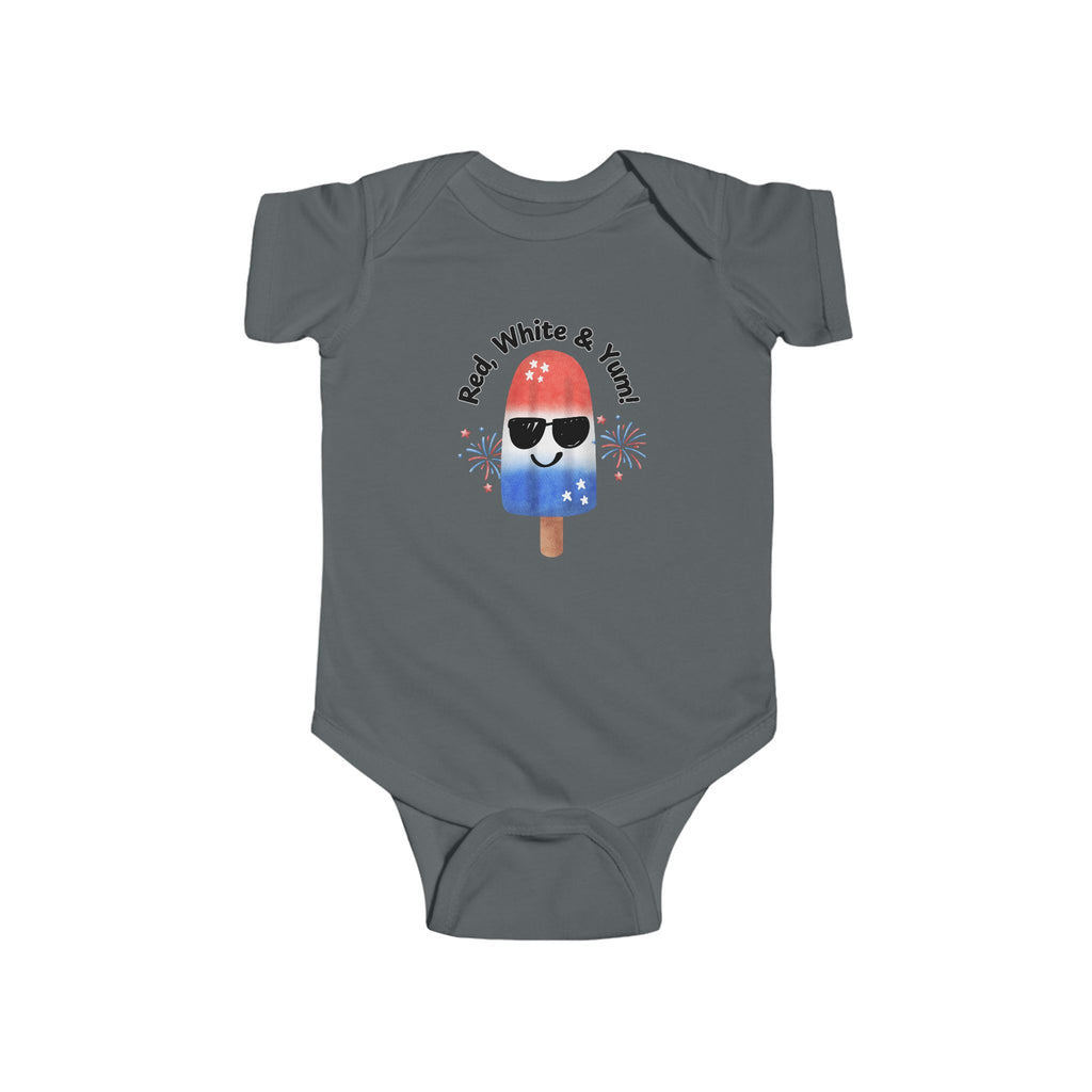 Red, White & Yummy Popsicle Baby Bodysuit — 4th of July Infant Onesie