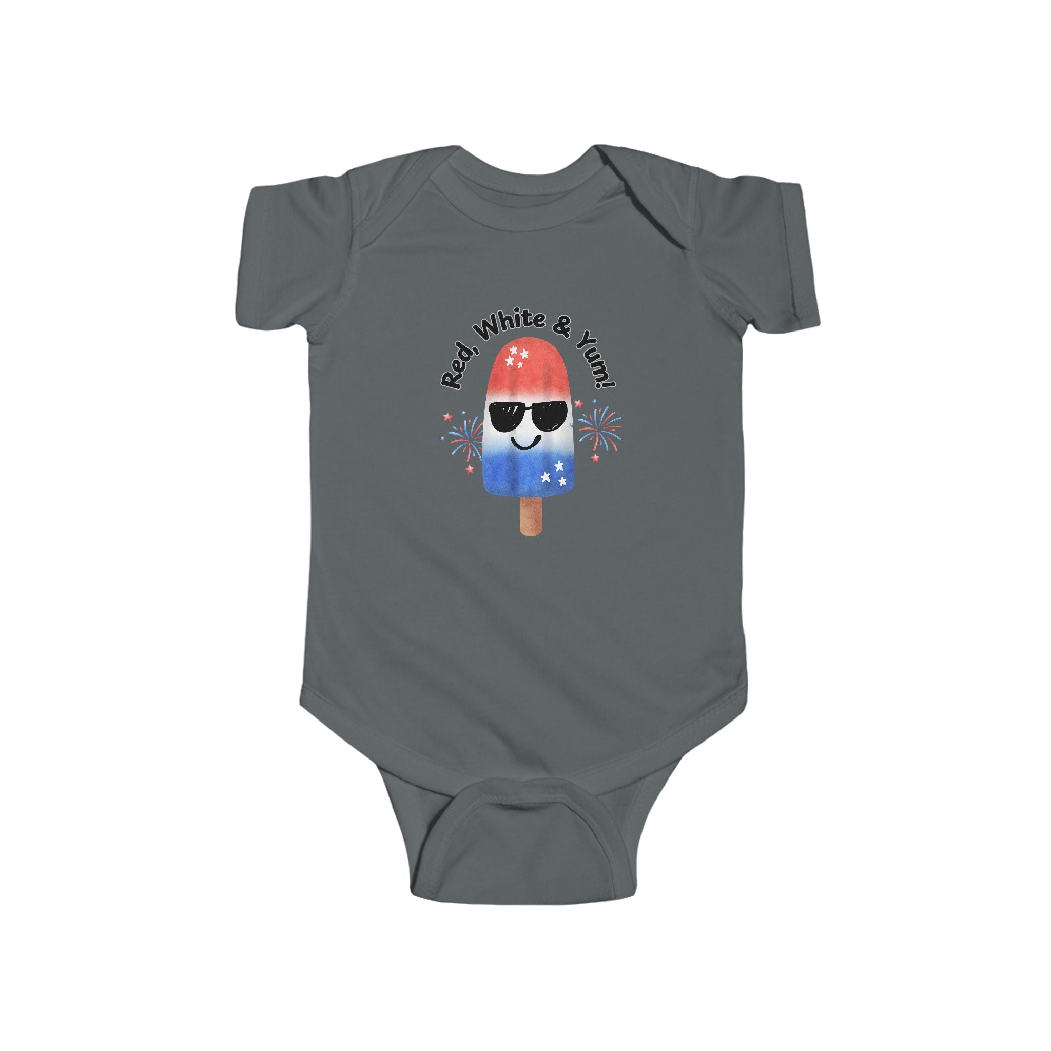 Red, White & Yummy Popsicle Baby Bodysuit — 4th of July Infant Onesie