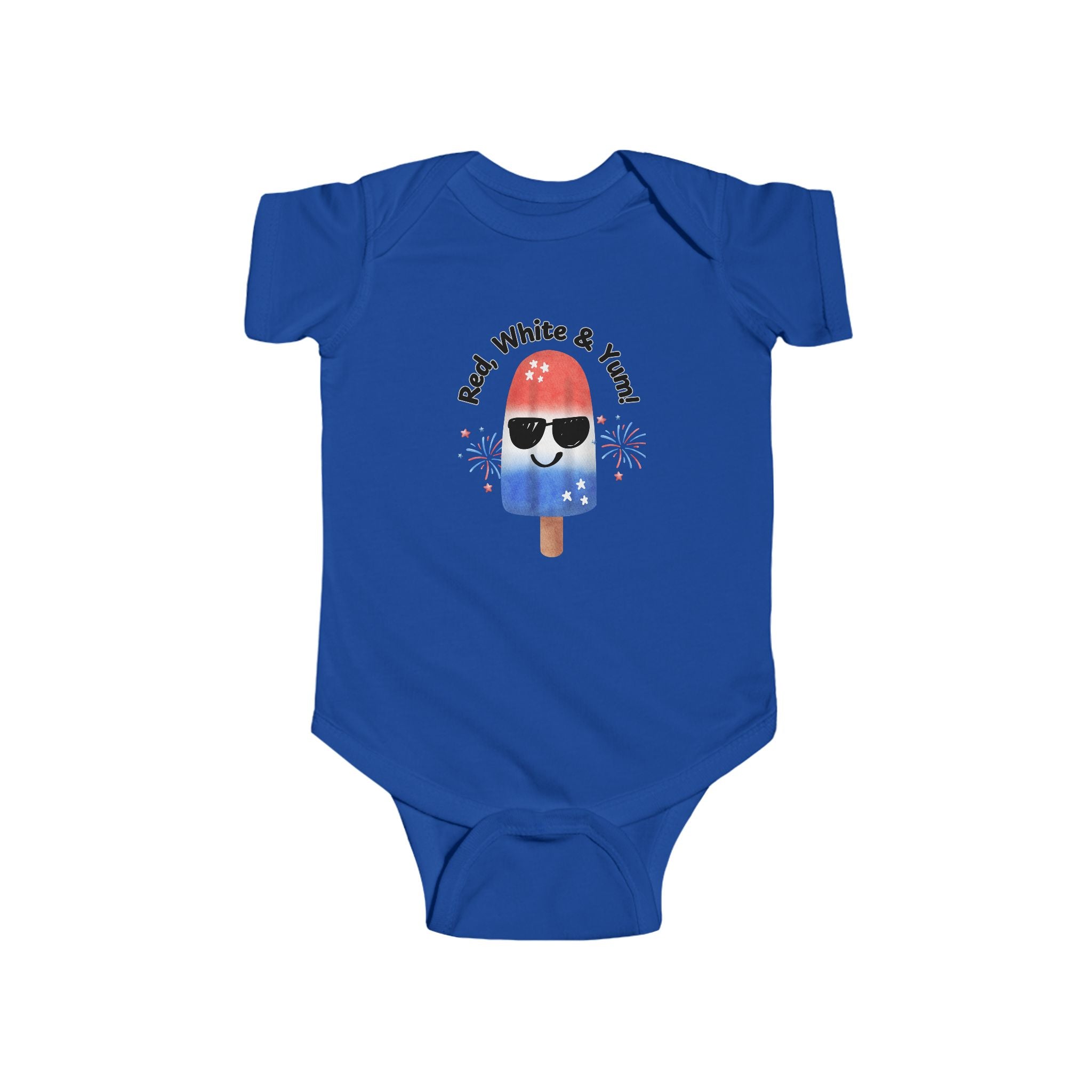 Red, White & Yummy Popsicle Baby Bodysuit — 4th of July Infant Onesie