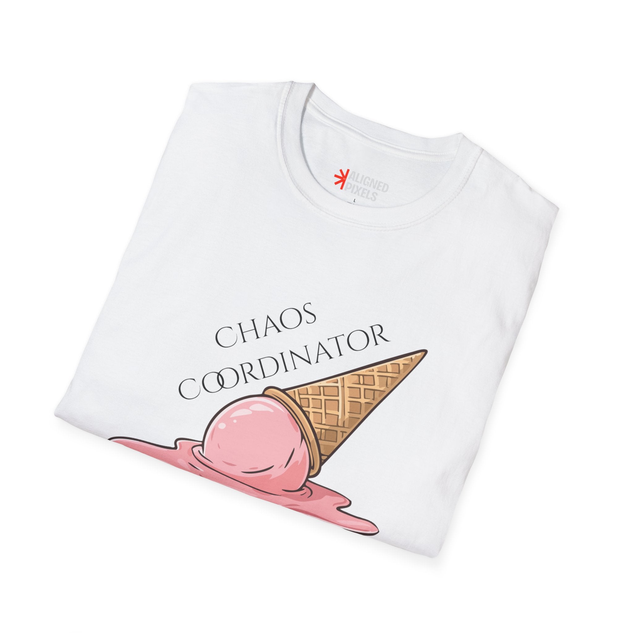 Chaos Coordinator T-Shirt — Cute Melted Ice Cream Graphic Tee