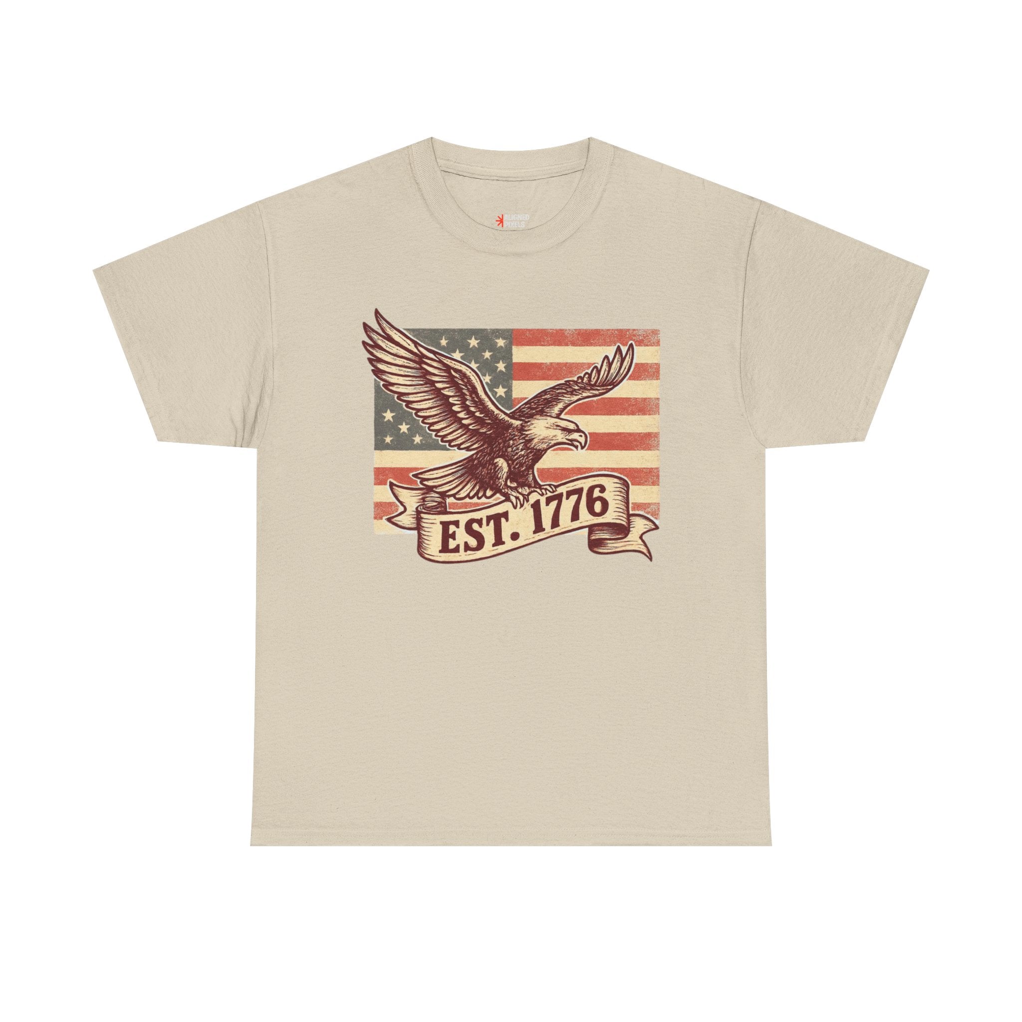 Patriotic Eagle T-Shirt - EST. 1776 Vintage American Flag Tee
