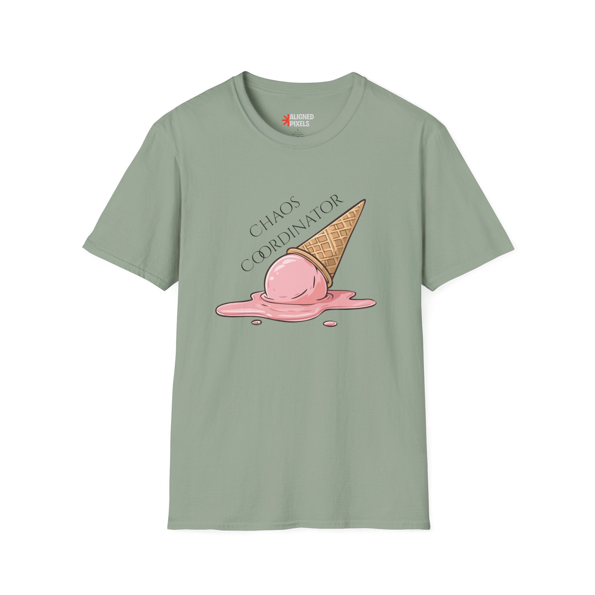 Chaos Coordinator T-Shirt — Cute Melted Ice Cream Graphic Tee