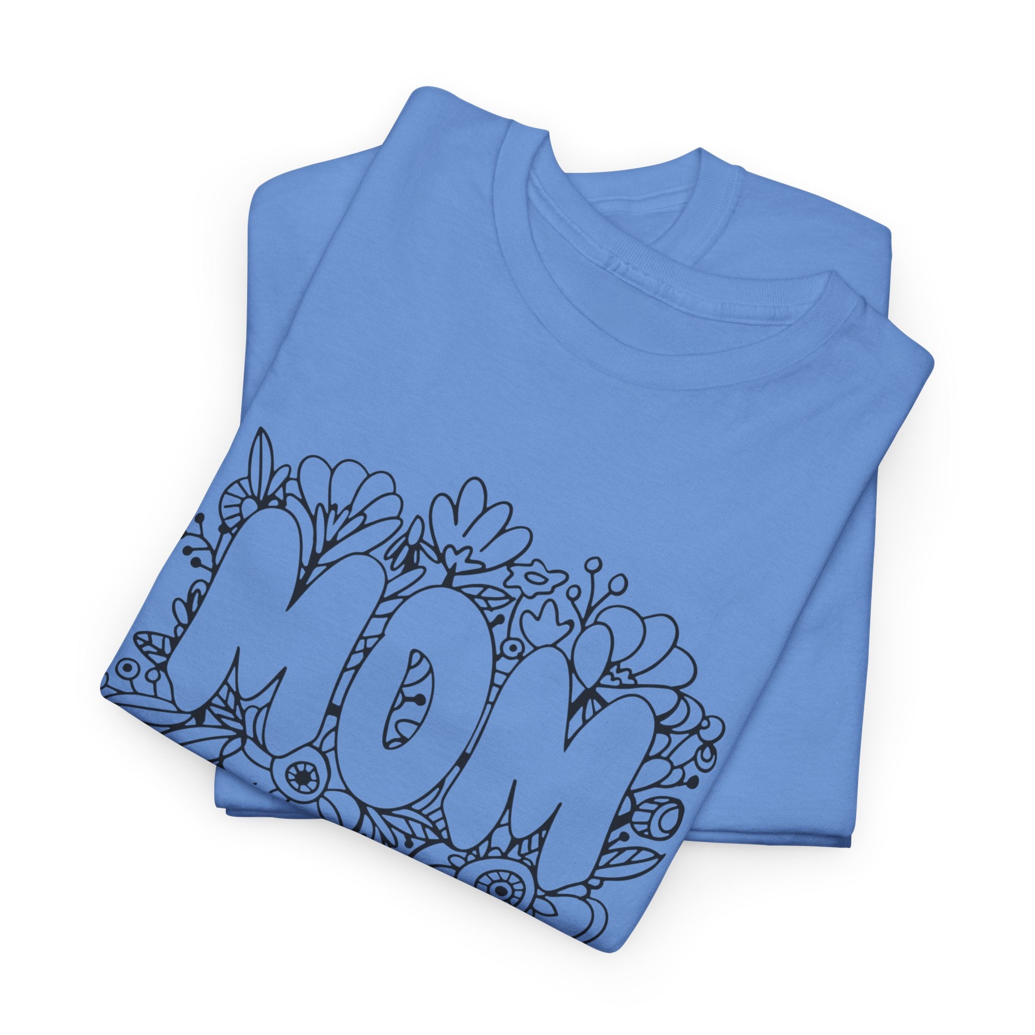 Mom Floral Graphic Tee — "MOM" Flower Lettering Mother's Day Gift