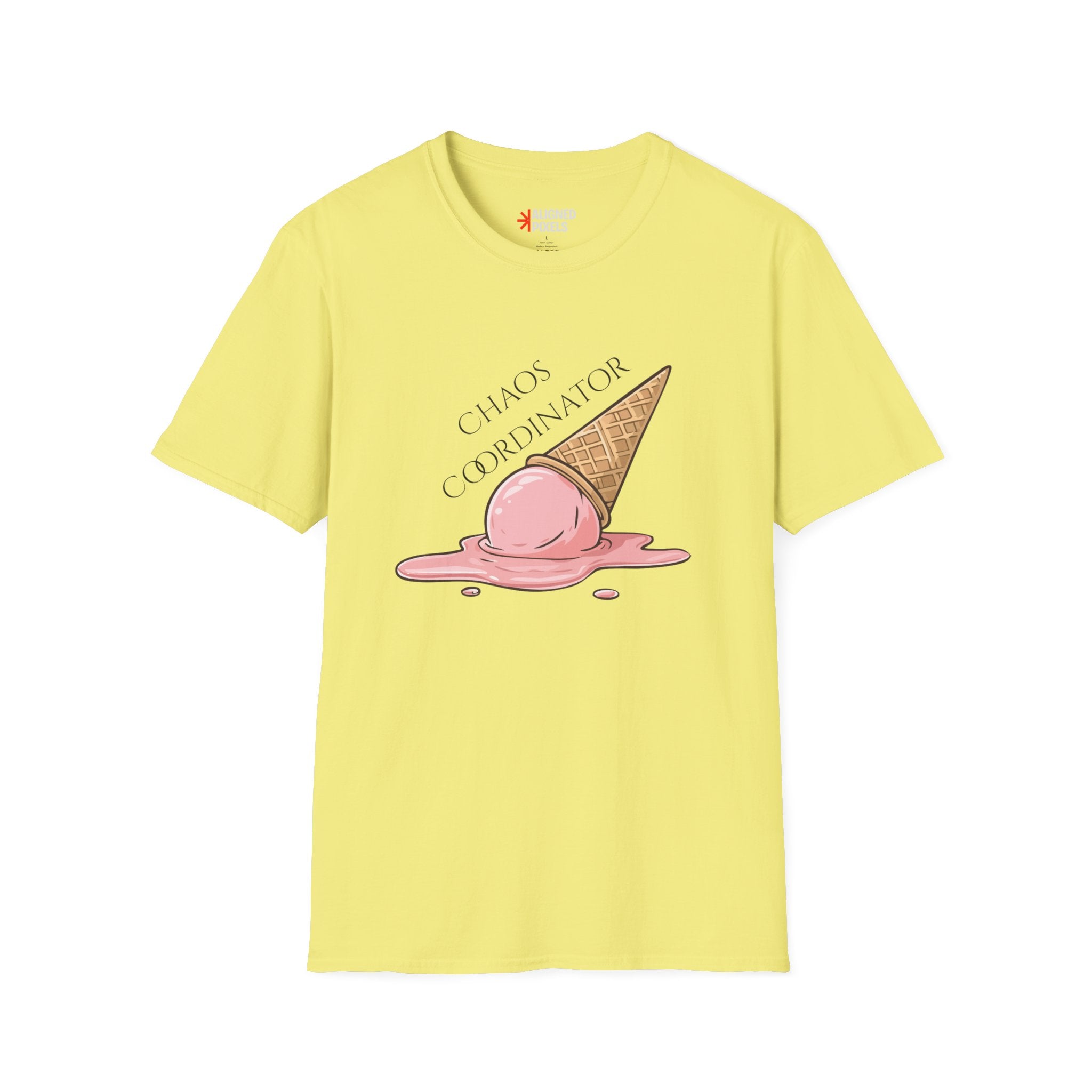 Chaos Coordinator T-Shirt — Cute Melted Ice Cream Graphic Tee