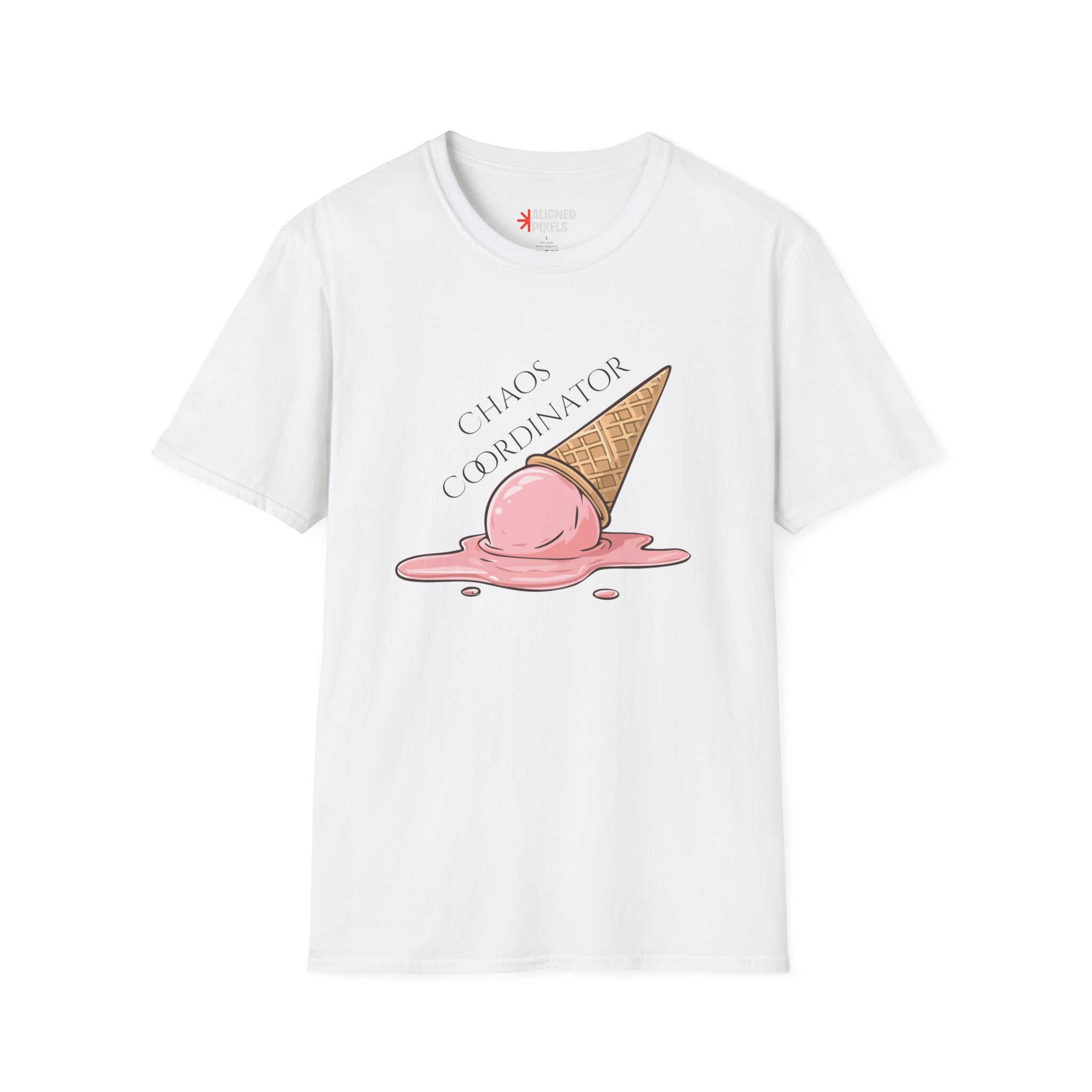 Chaos Coordinator T-Shirt — Cute Melted Ice Cream Graphic Tee