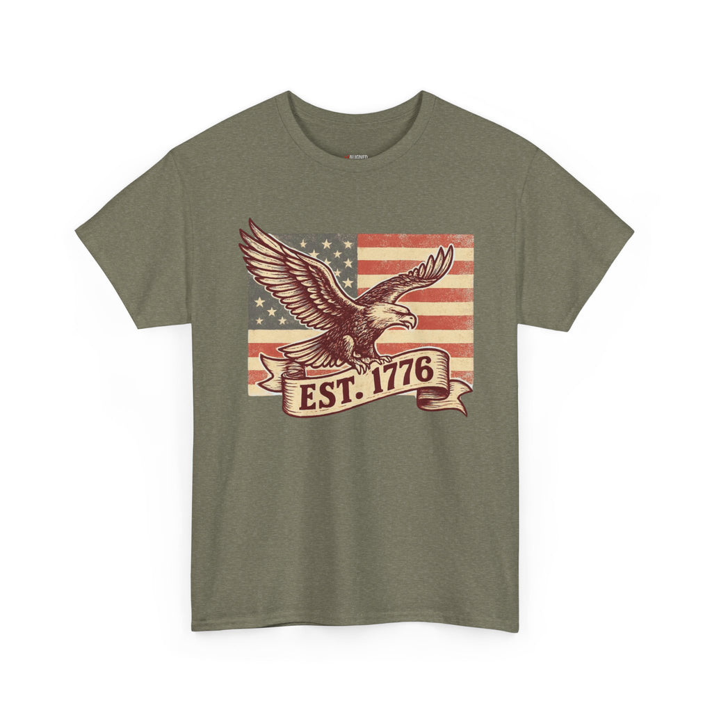 Patriotic Eagle T-Shirt - EST. 1776 Vintage American Flag Tee