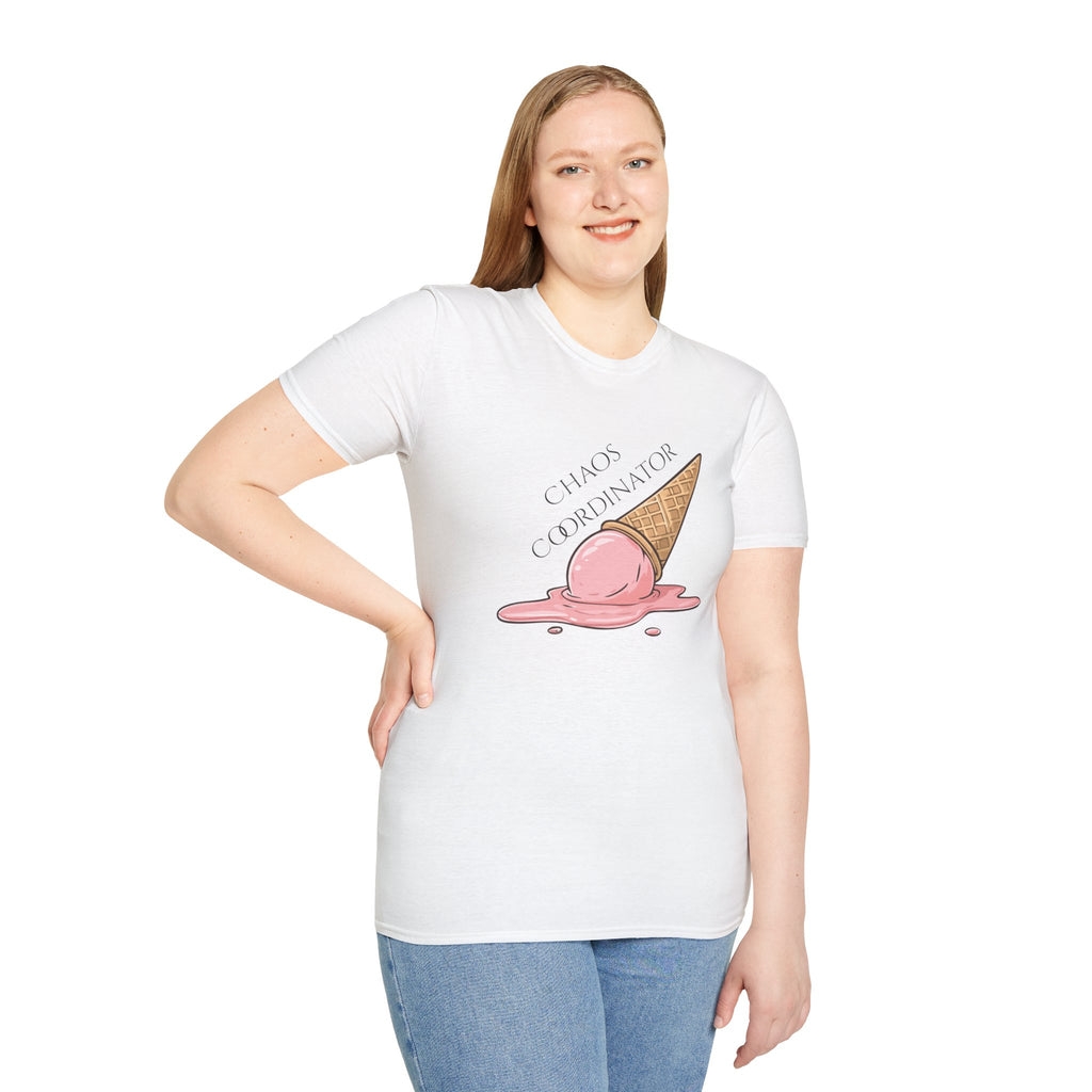 Chaos Coordinator T-Shirt — Cute Melted Ice Cream Graphic Tee