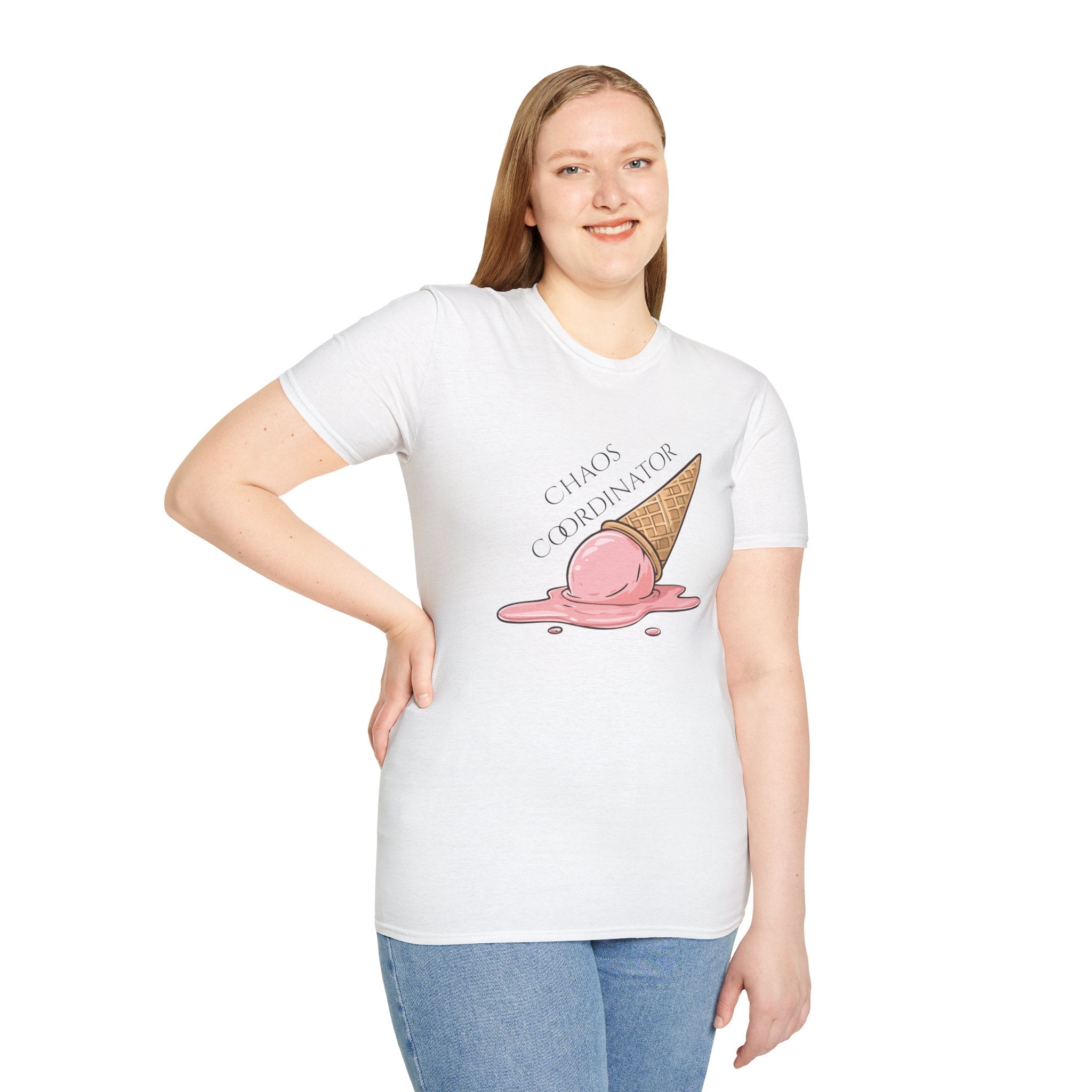 Chaos Coordinator T-Shirt — Cute Melted Ice Cream Graphic Tee