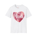 Mama Heart T-Shirt — Watercolor Pink Heart "Mama" Tee, Mother's Day Gift