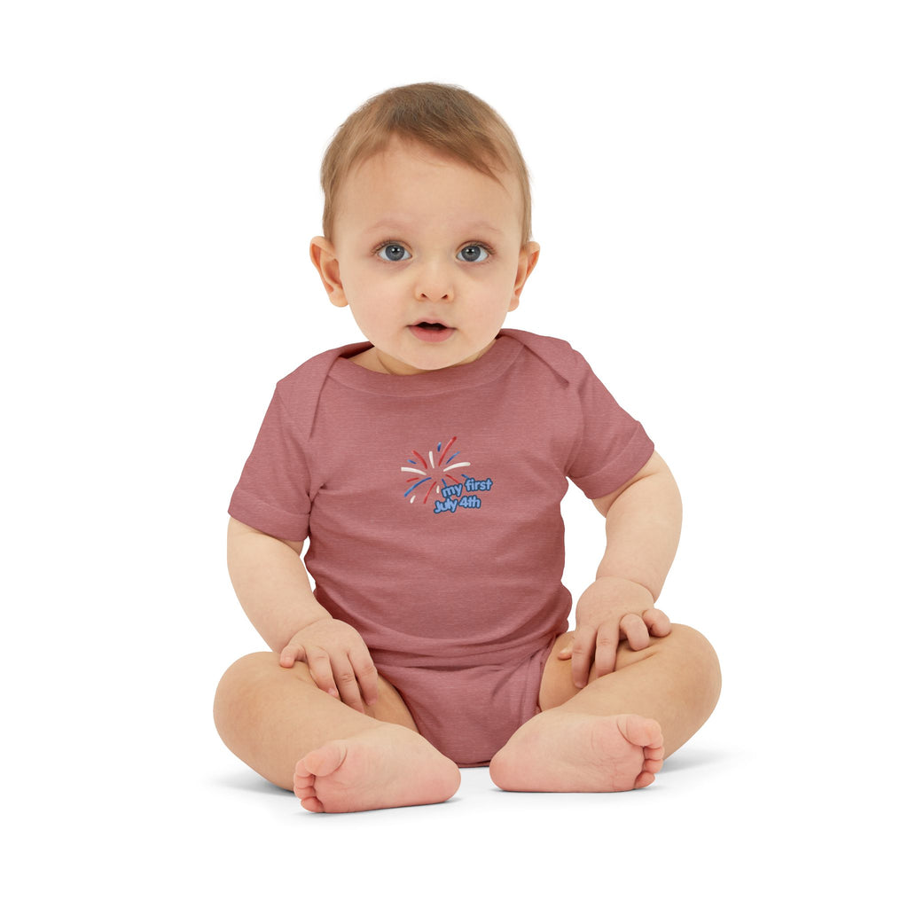 Infant Onesie — "Oh Baby" Fireworks Baby Bodysuit (Newborn Gift)