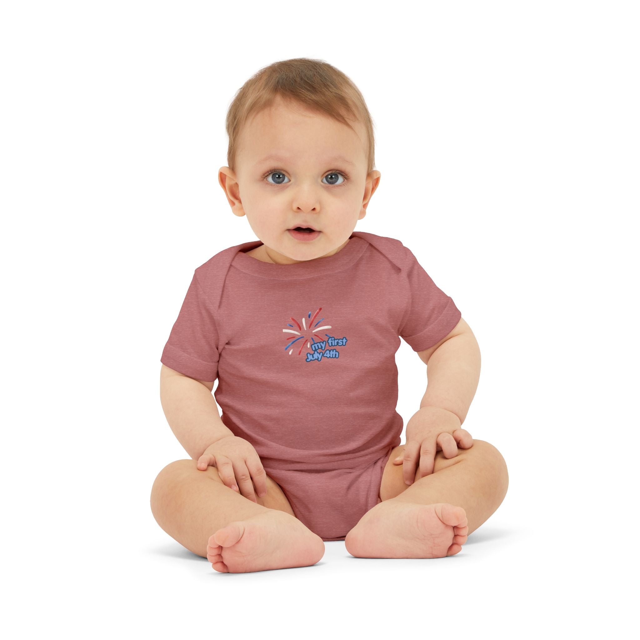 Infant Onesie — "Oh Baby" Fireworks Baby Bodysuit (Newborn Gift)