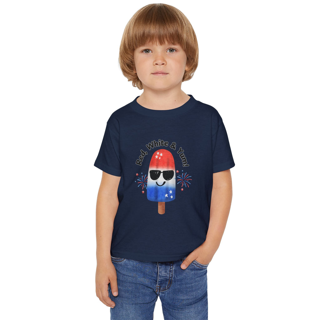 Toddler T-Shirt — "Red, White & Yum!" Patriotic Popsicle Tee