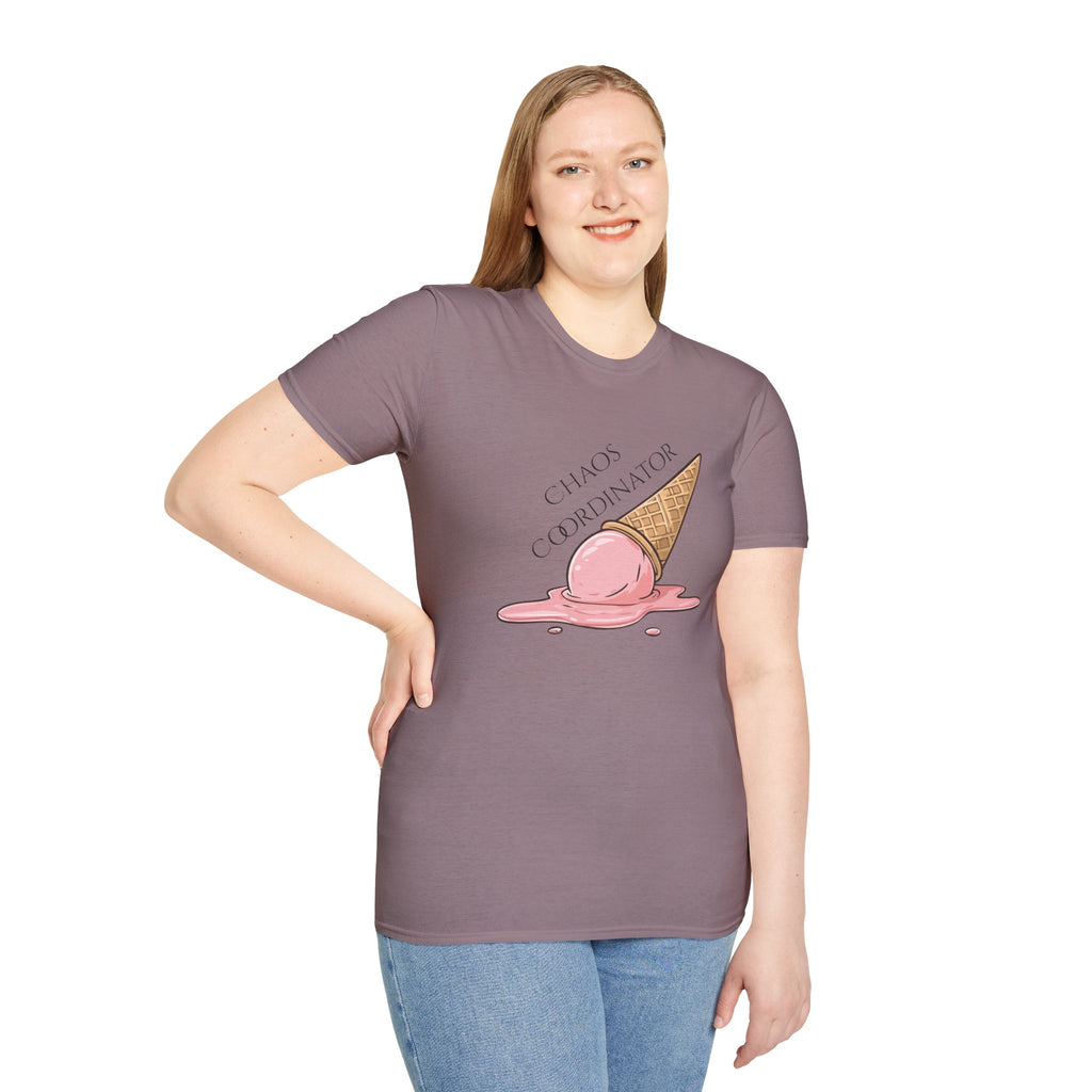 Chaos Coordinator T-Shirt — Cute Melted Ice Cream Graphic Tee