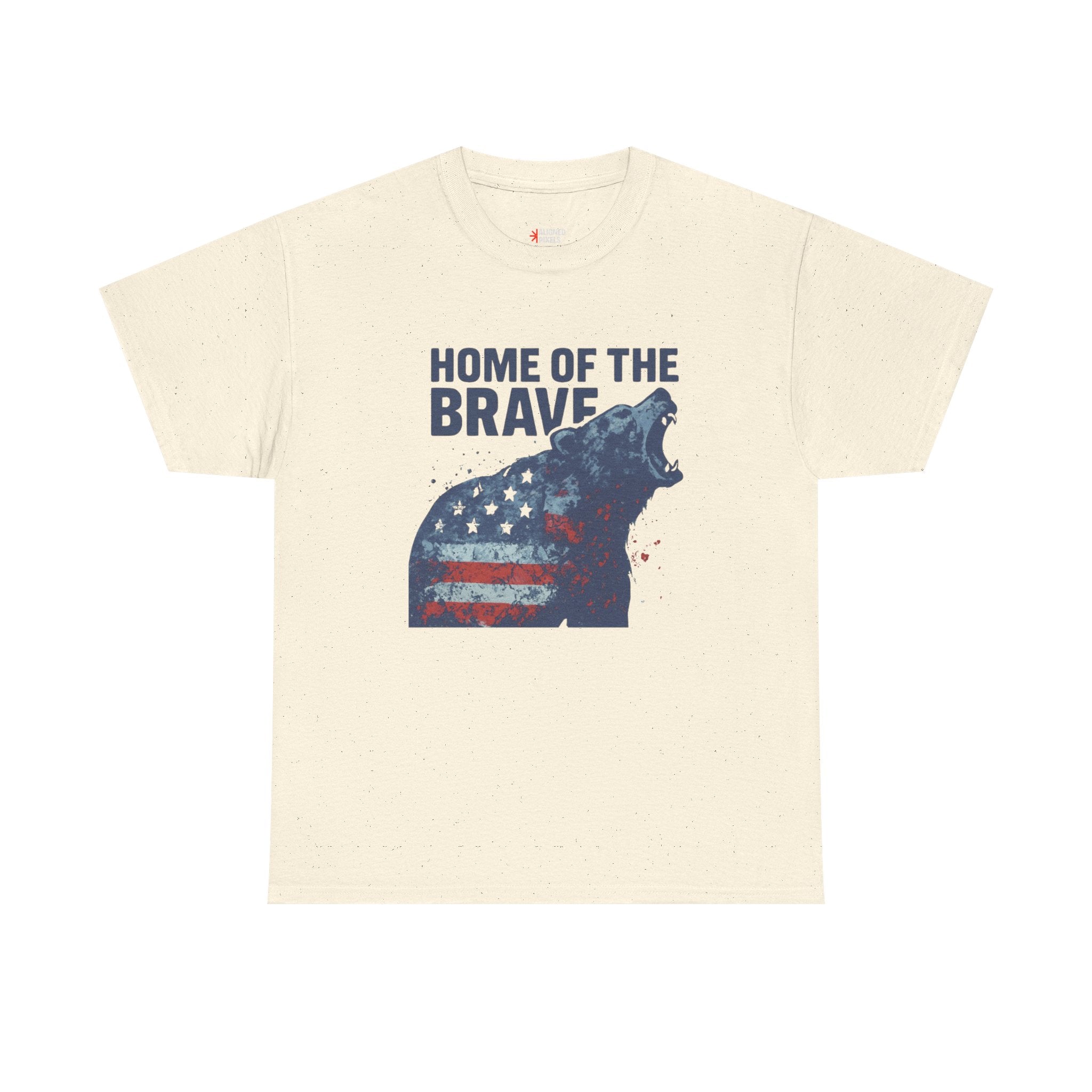 Patriotic "Home of the Brave" Bear Tee