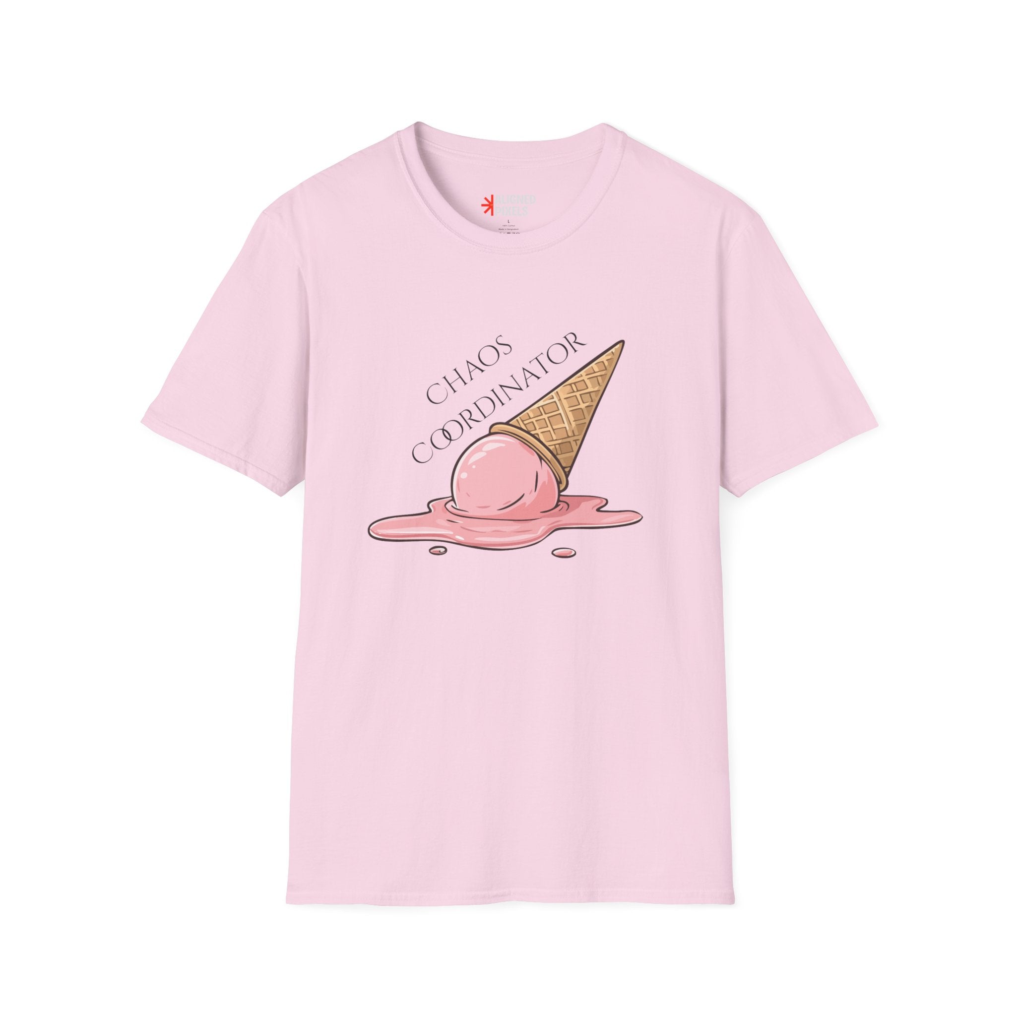 Chaos Coordinator T-Shirt — Cute Melted Ice Cream Graphic Tee
