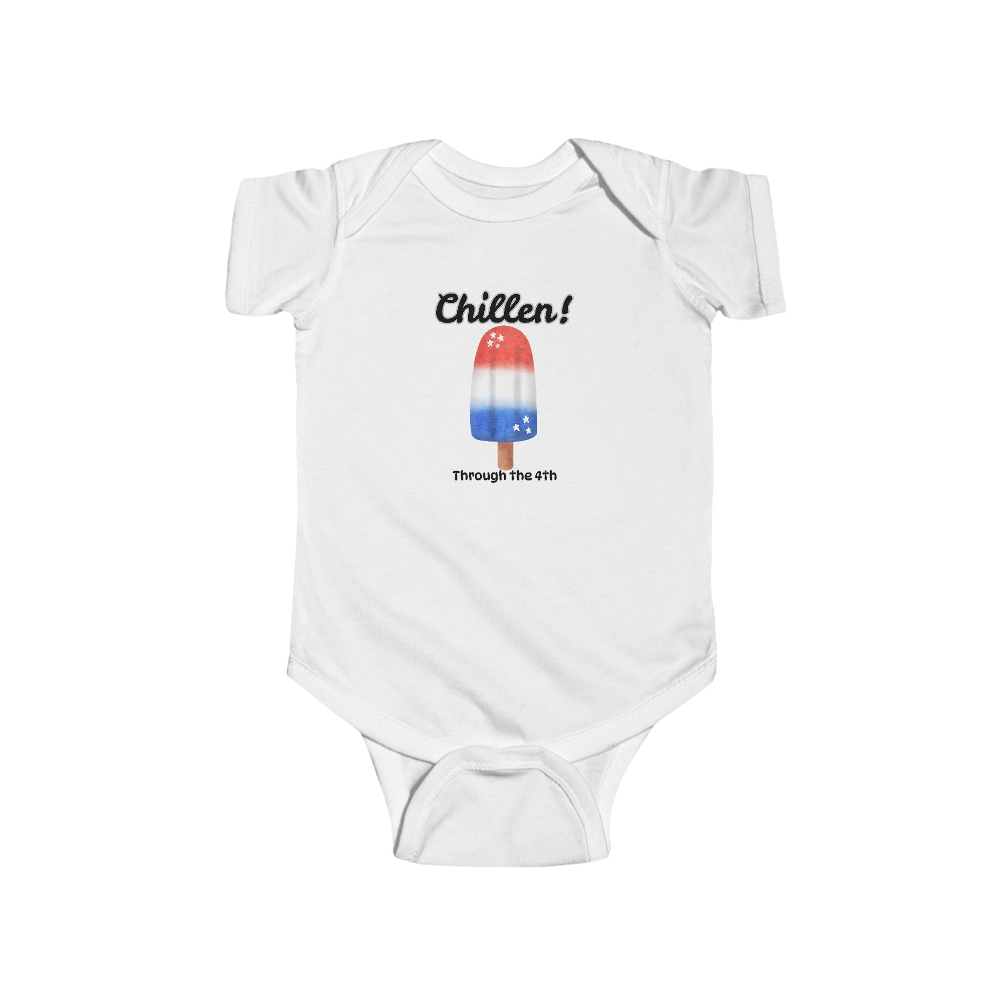 Baby Bodysuit "Chillen!" Patriotic Popsicle 4th of July Onesie