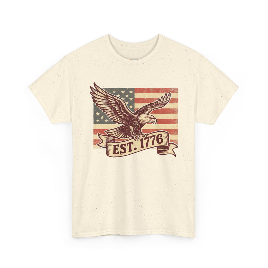 Patriotic Eagle T-Shirt - EST. 1776 Vintage American Flag Tee