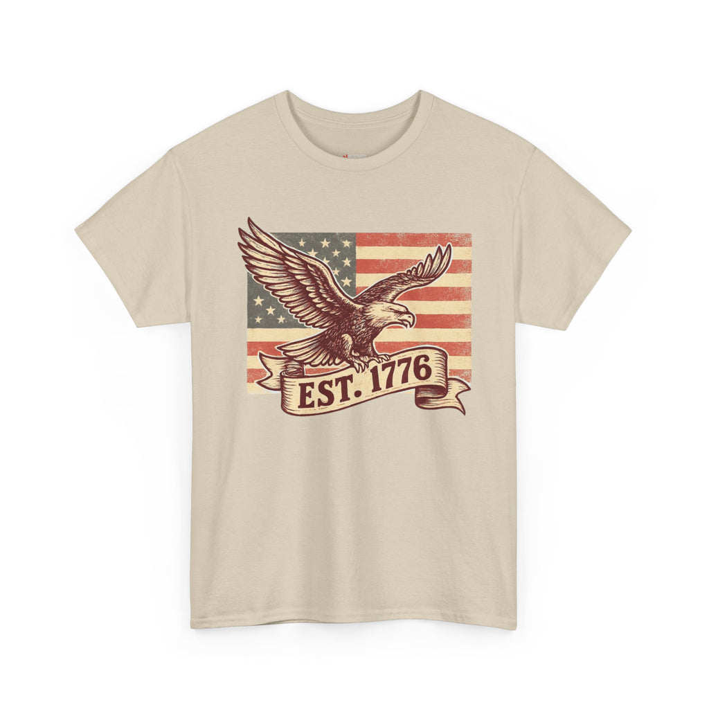 Patriotic Eagle T-Shirt - EST. 1776 Vintage American Flag Tee