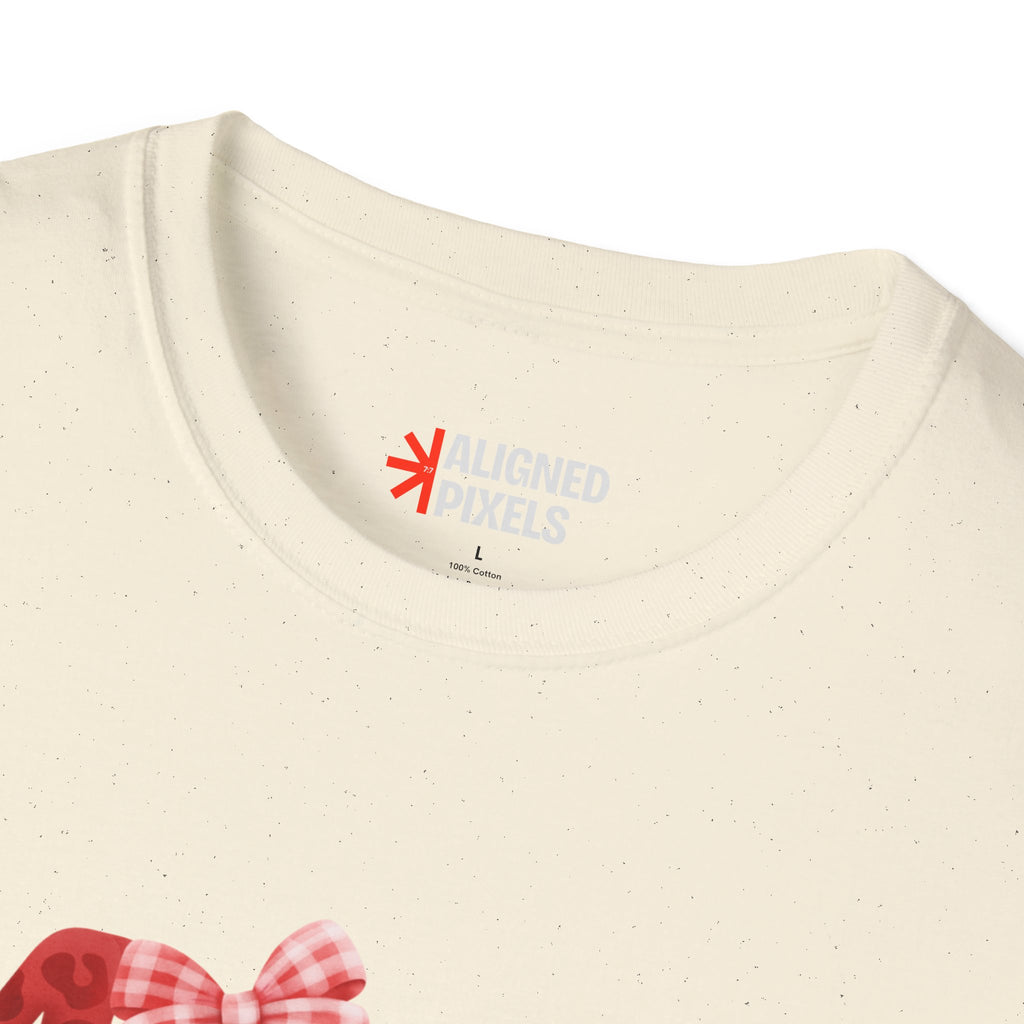 Mom Baseball Heart T-Shirt — Floral Red "MOM" Soft Tee