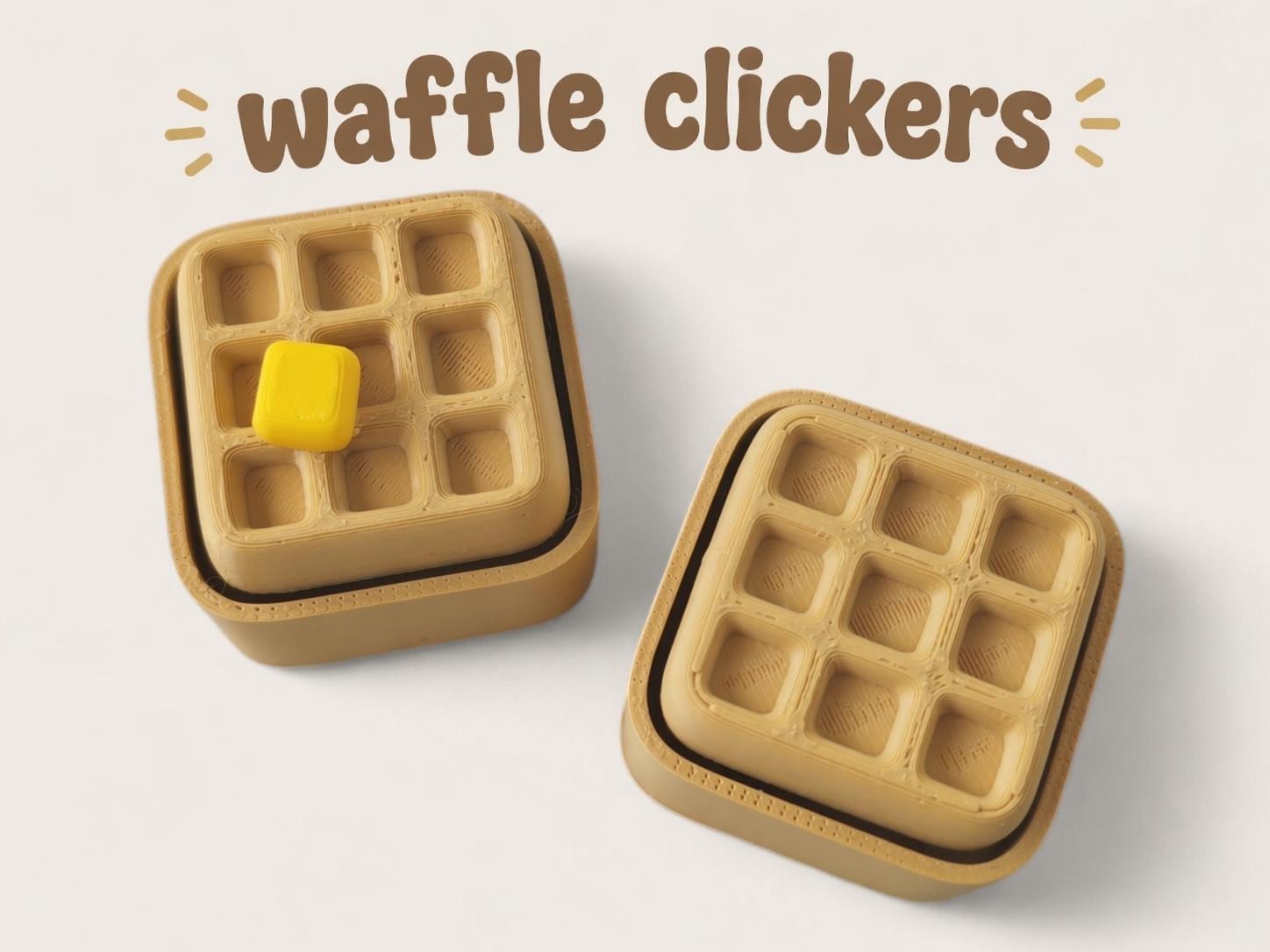 Golden & Crisp: The Ultimate Waffle Fidget Clicker Set