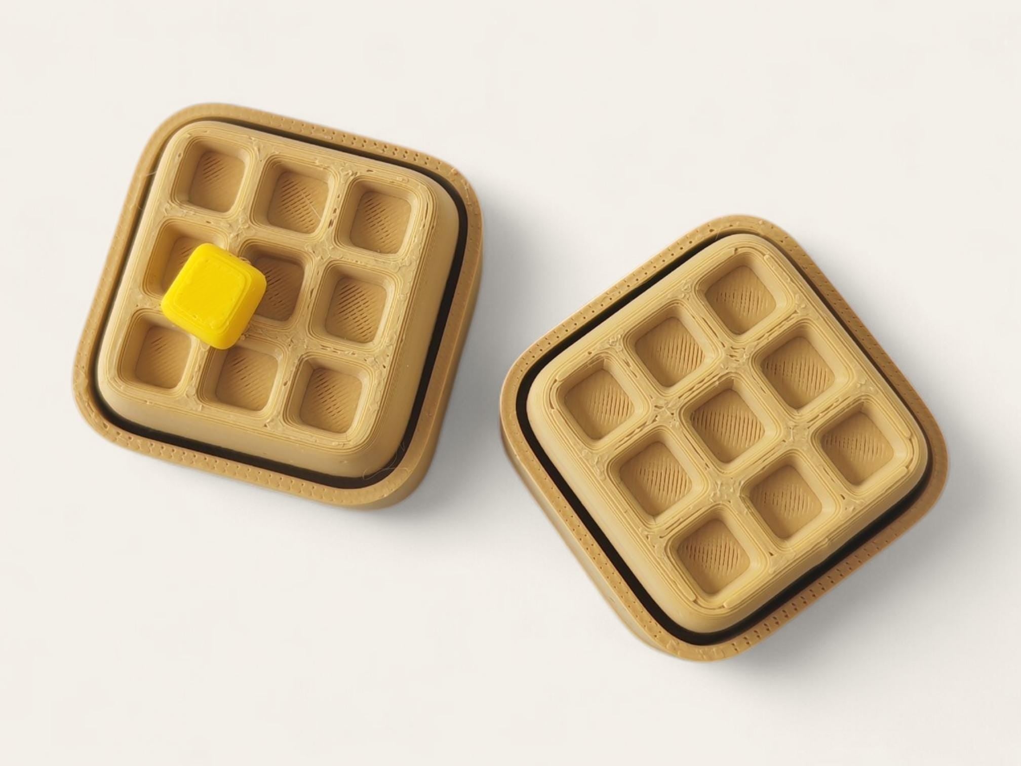 Golden & Crisp: The Ultimate Waffle Fidget Clicker Set