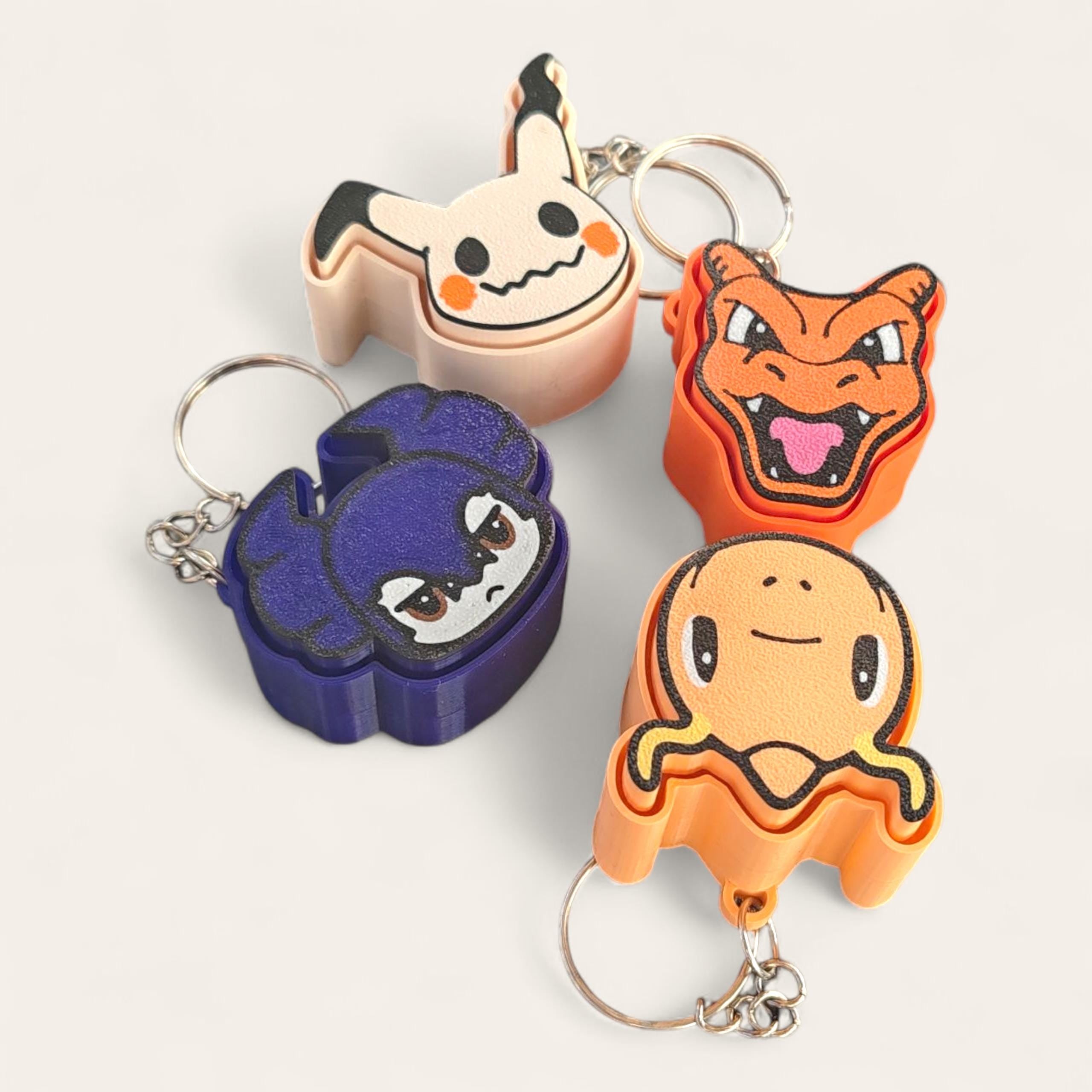 Monster Evolution Fidget Keychain Set