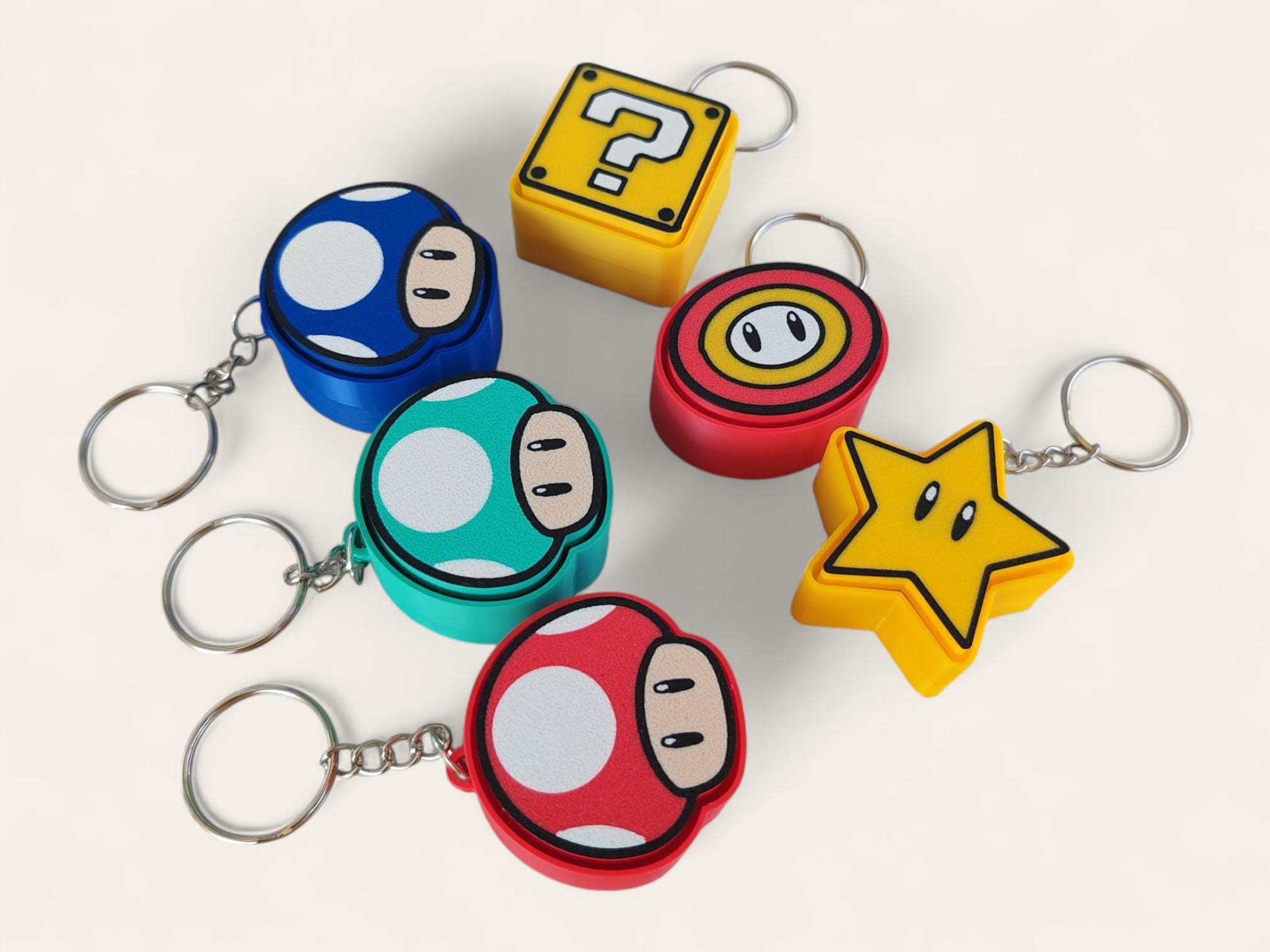 Retro Gamer Power-Up Fidget Clicker Keychain • Sensory Toy