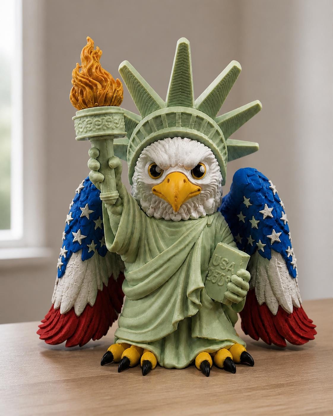 Freedom Eagle Statue | Patriotic Desk Decor | Liberty Bird Collectible | American Pride Gift