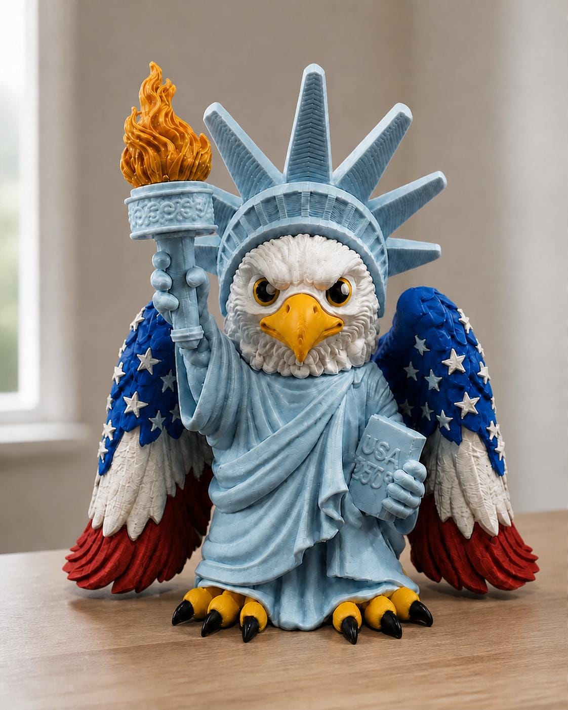 Freedom Eagle Statue | Patriotic Desk Decor | Liberty Bird Collectible | American Pride Gift